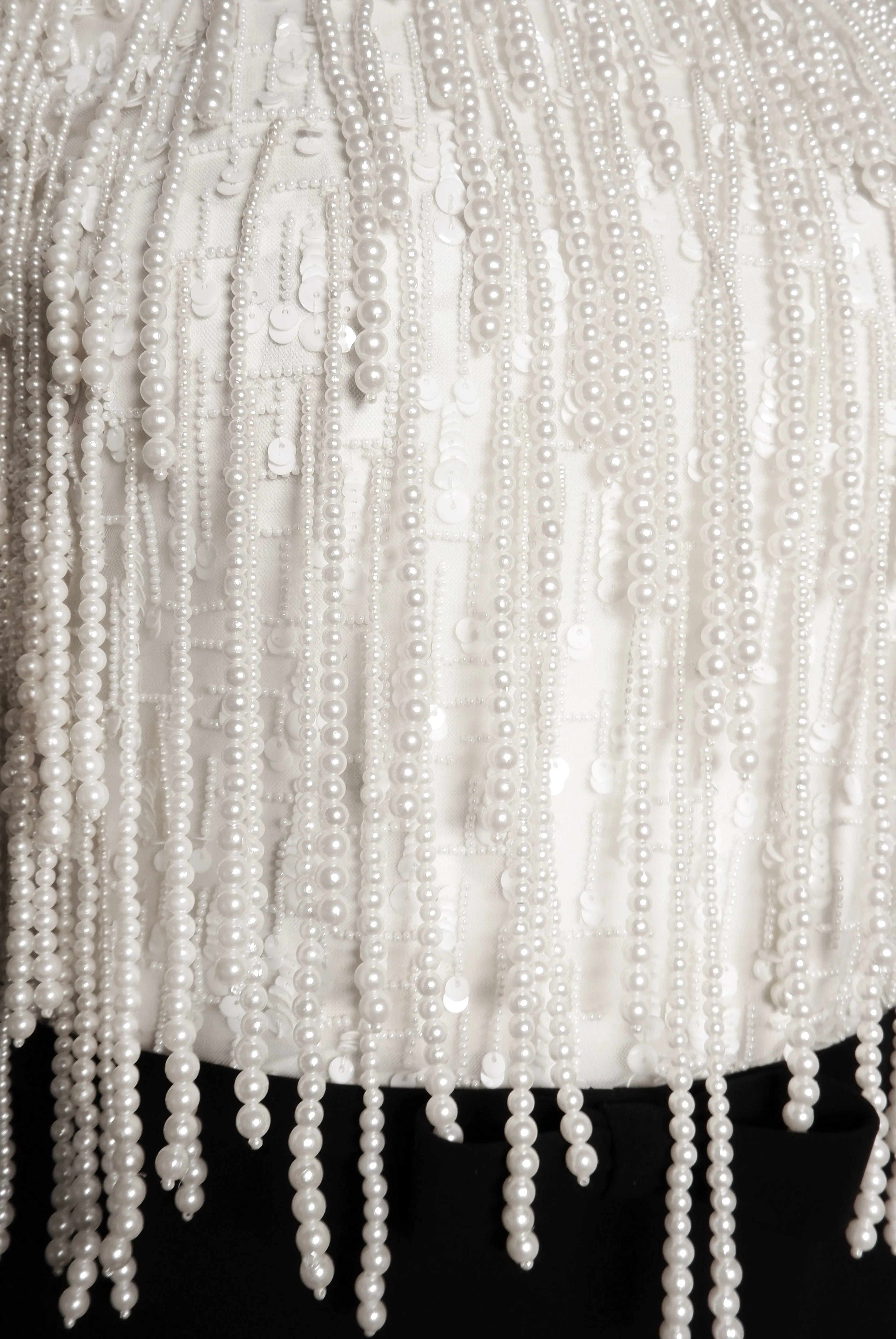 PEARL FRINGE BODICE FIT-AND-FLARE GOWN sold by Naeem Khan product image thumbnail 4