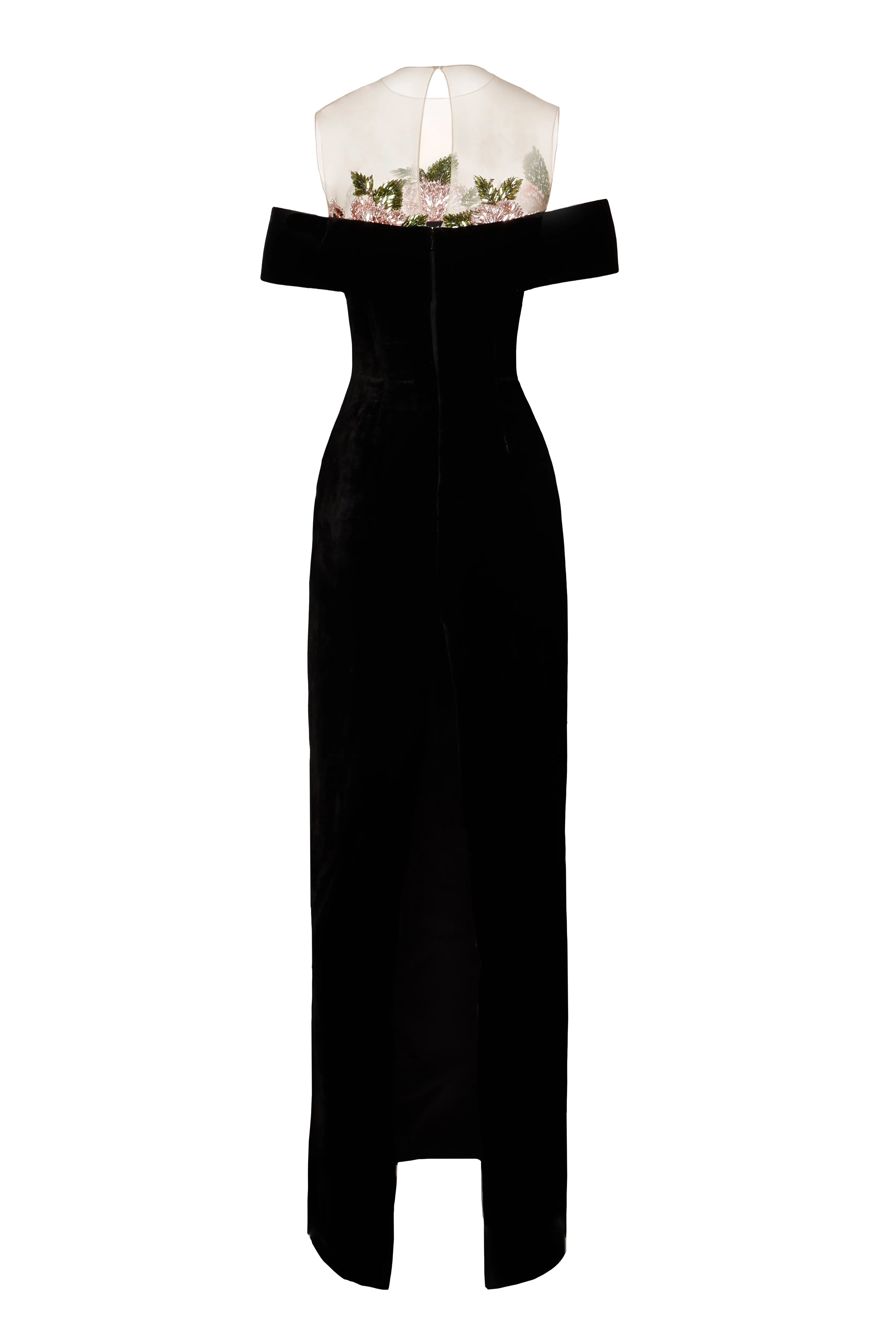 EMBELLISHED BODICE OFF-THE-SHOULDER COLUMN GOWN sold by Naeem Khan product image thumbnail 3