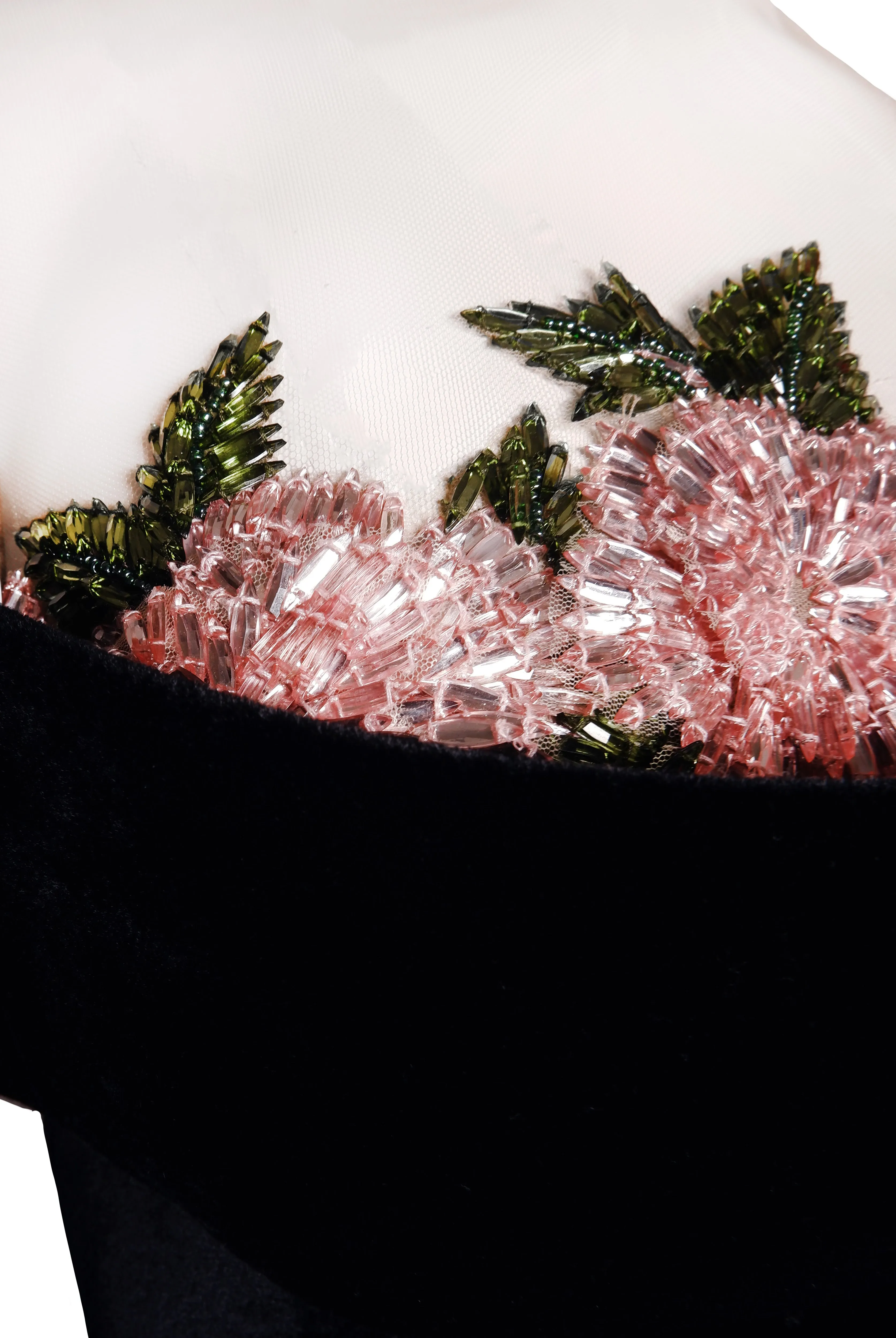 EMBELLISHED BODICE OFF-THE-SHOULDER COLUMN GOWN sold by Naeem Khan product image thumbnail 4