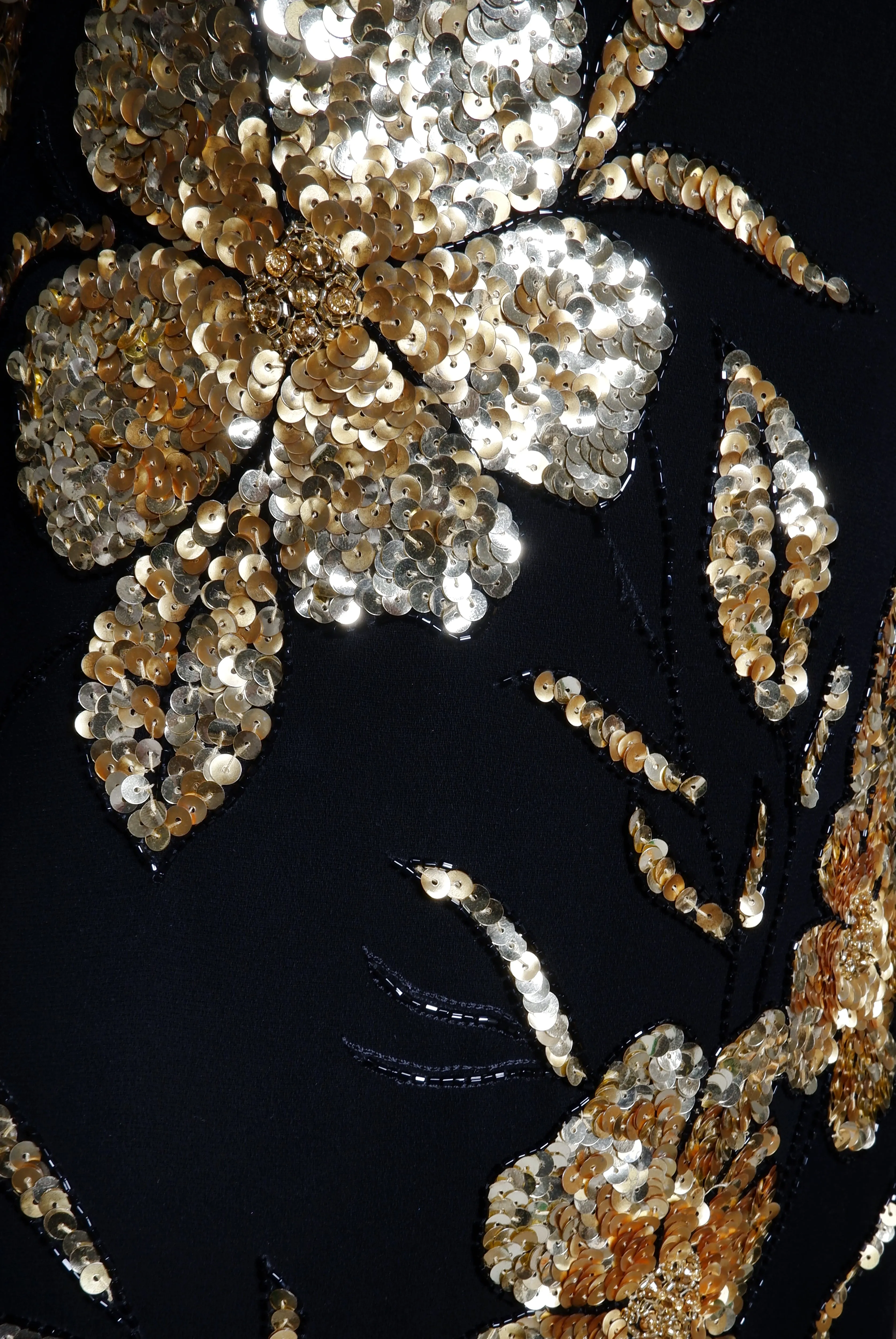 EMBROIDERED BOAT NECK LONG SLEEVE FIT-AND-FLARE GOWN sold by Naeem Khan product image thumbnail 4