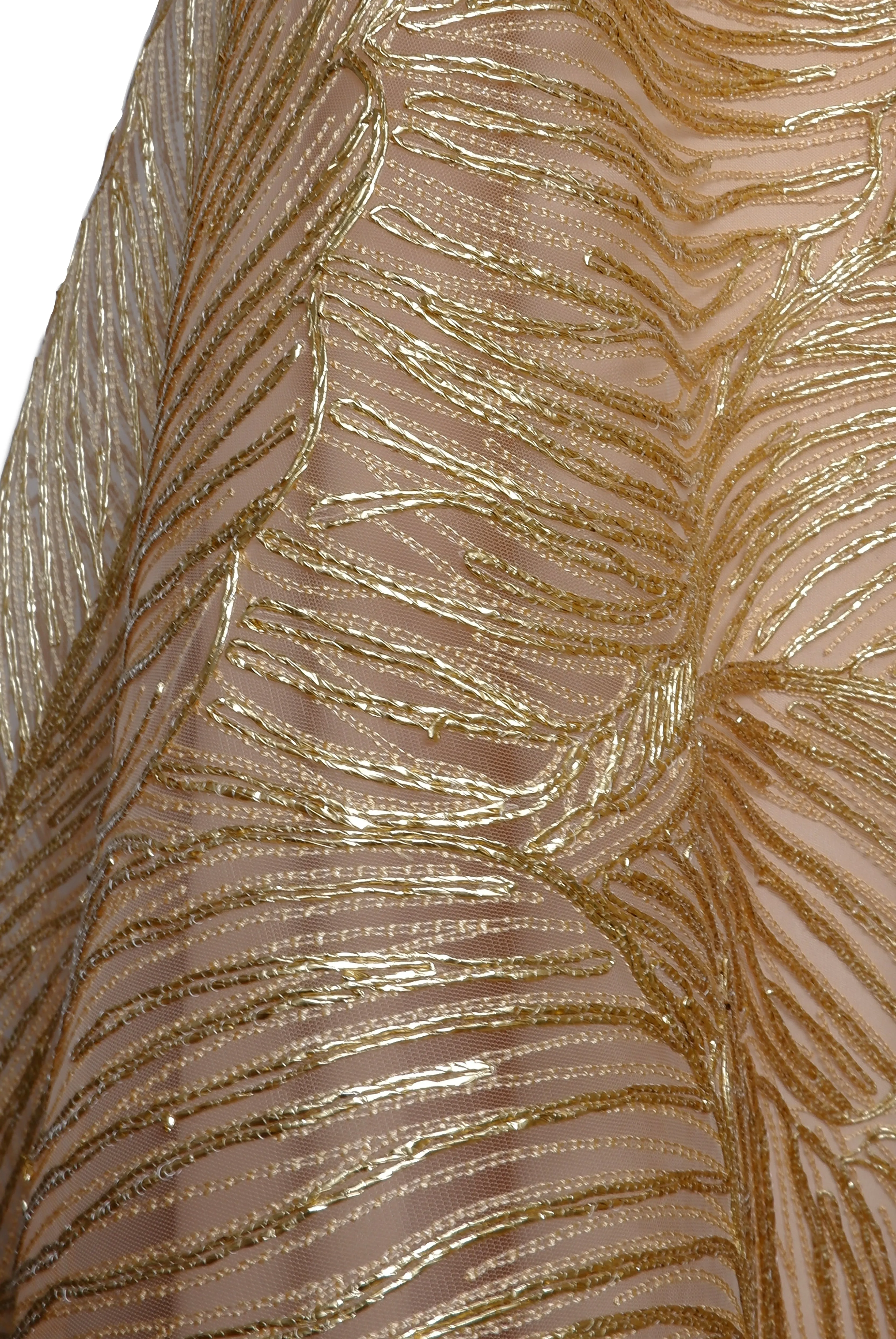 METALLIC RAFFIA STRAPLESS FULL SKIRT GOWN sold by Naeem Khan product image thumbnail 4