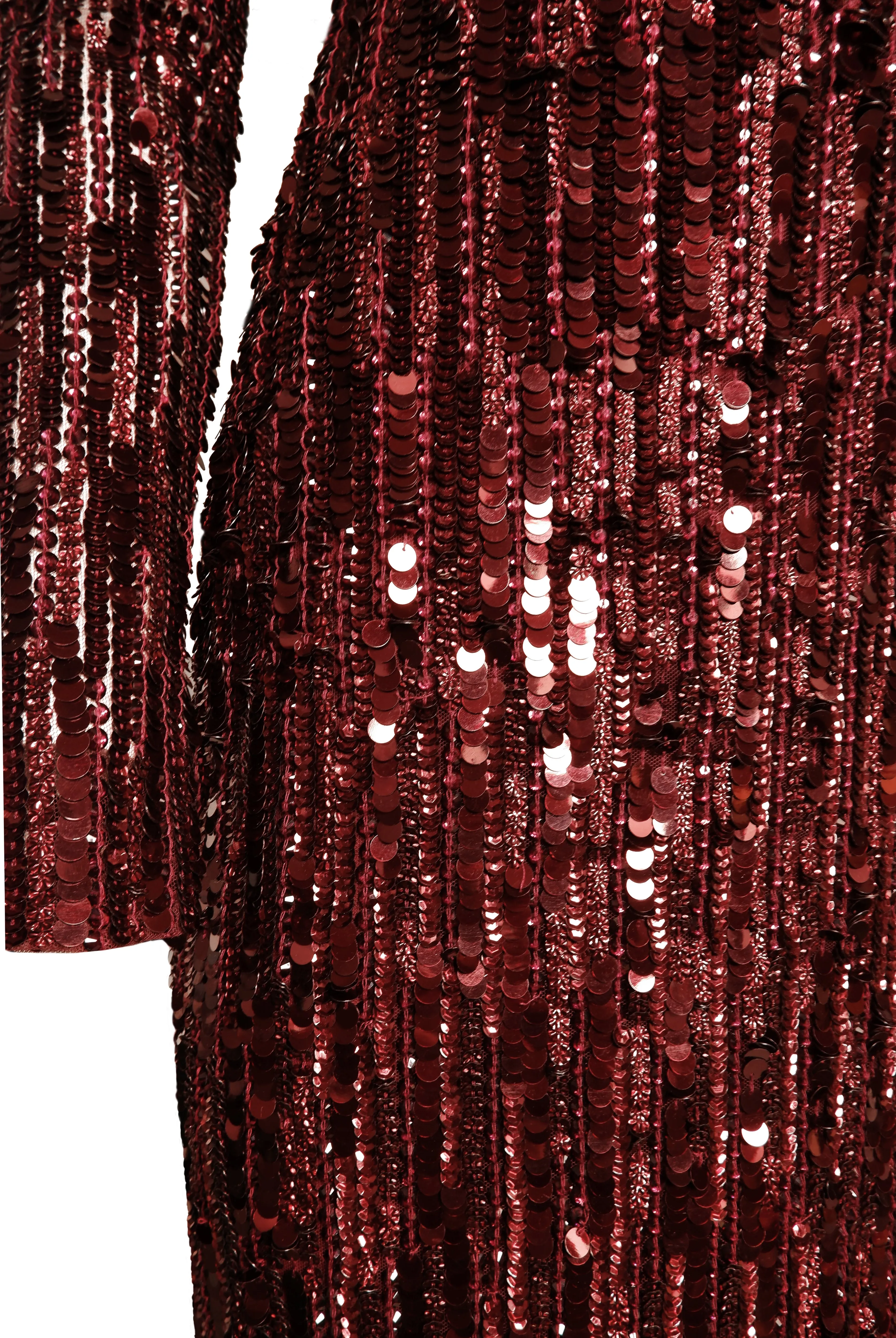 EMBROIDERED LONG SLEEVE TEA-LENGTH DRESS sold by Naeem Khan product image thumbnail 3