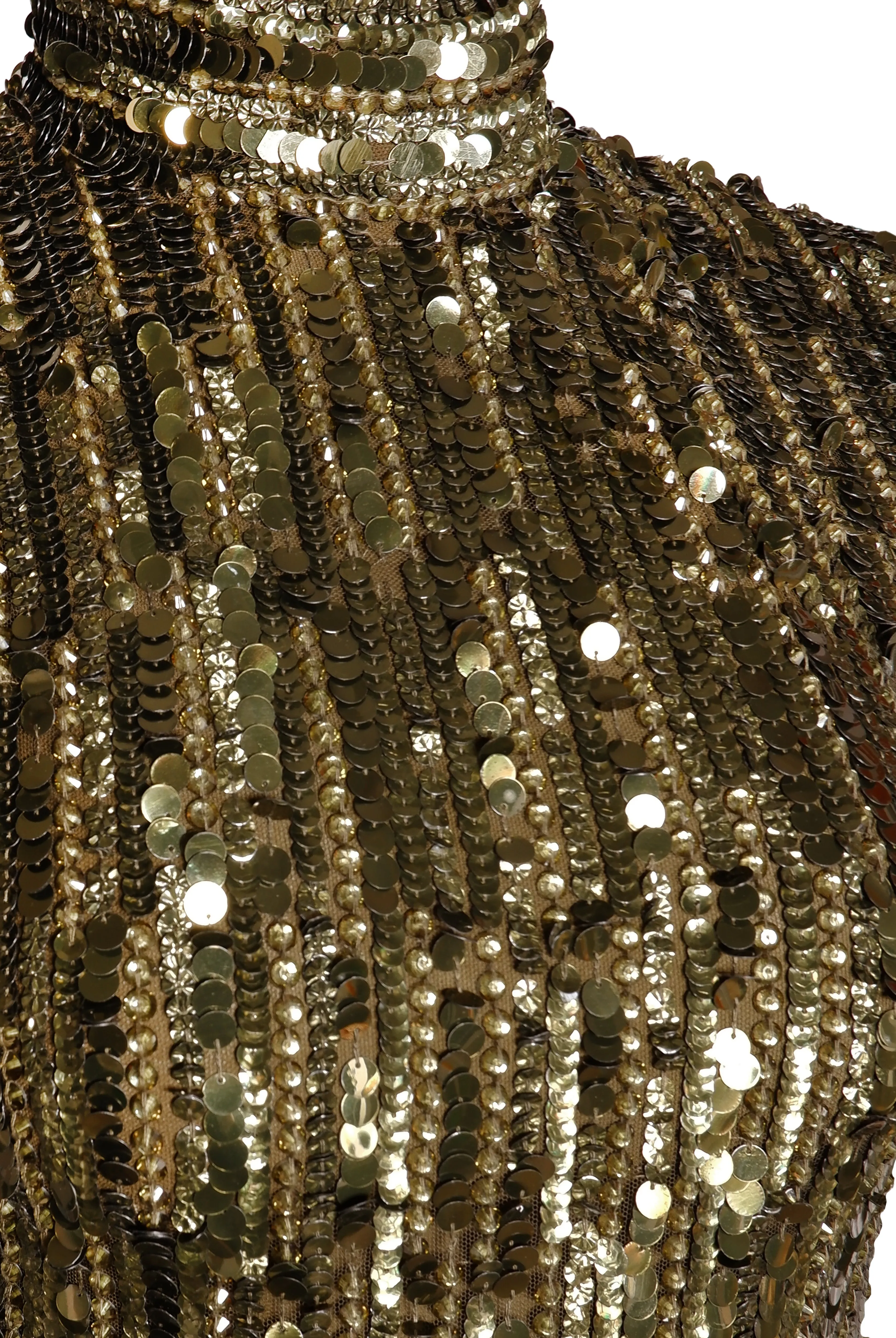 EMBROIDERED MOCK NECK CAP SLEEVE FIT-AND-FLARE GOWN sold by Naeem Khan product image thumbnail 4