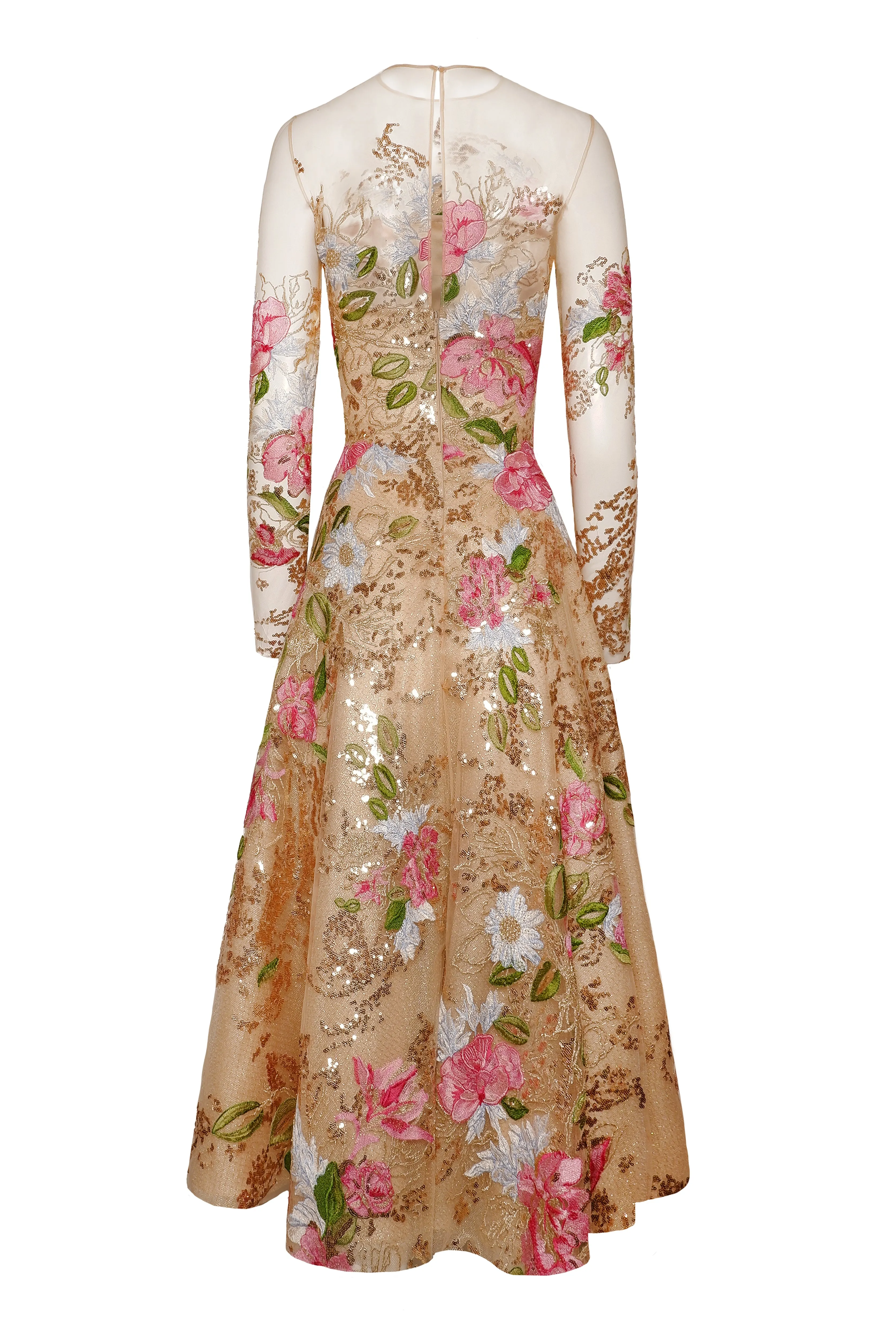 JEWEL NECK LONG SLEEVE DRESS sold by Naeem Khan product image thumbnail 2