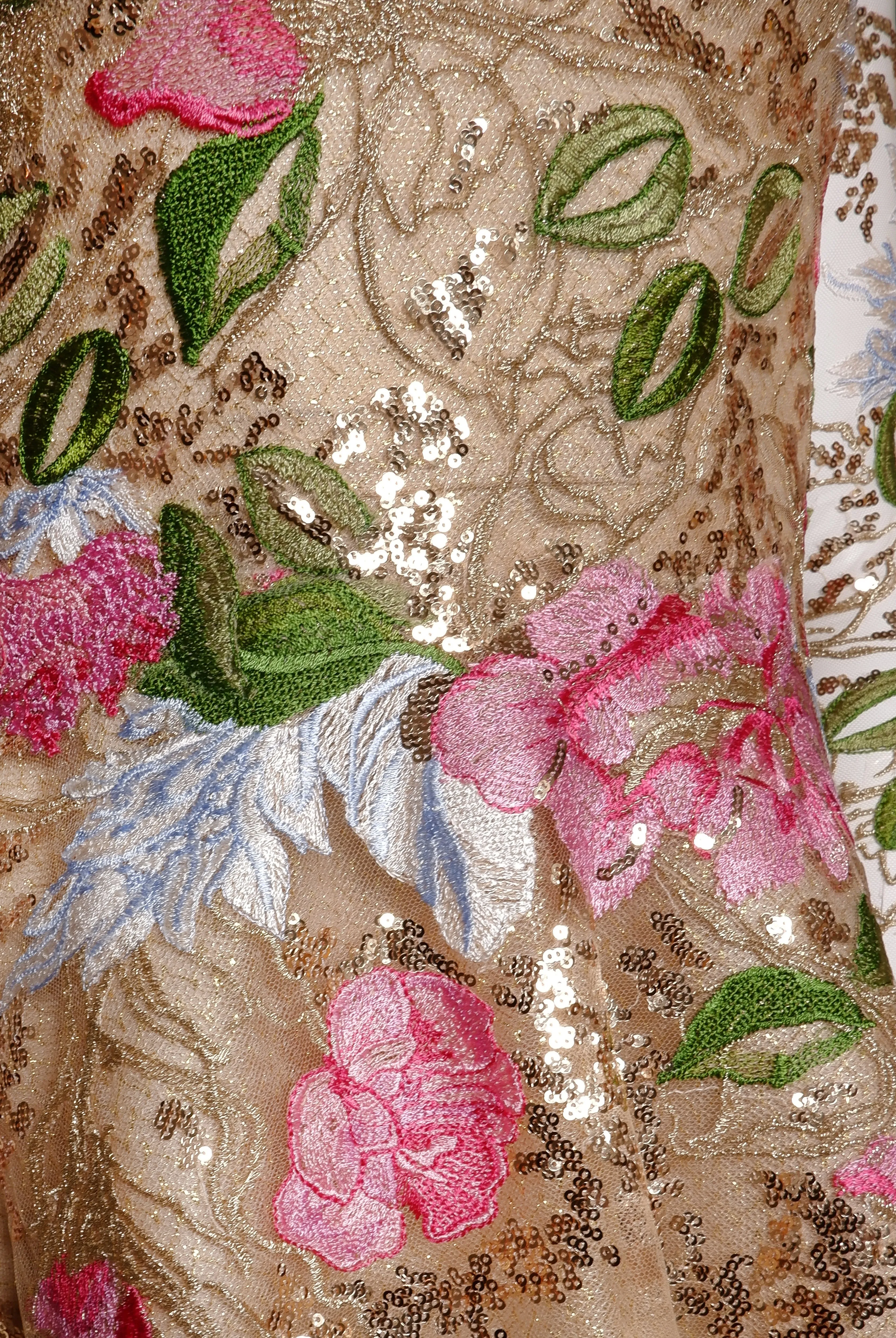 JEWEL NECK LONG SLEEVE DRESS sold by Naeem Khan product image thumbnail 3