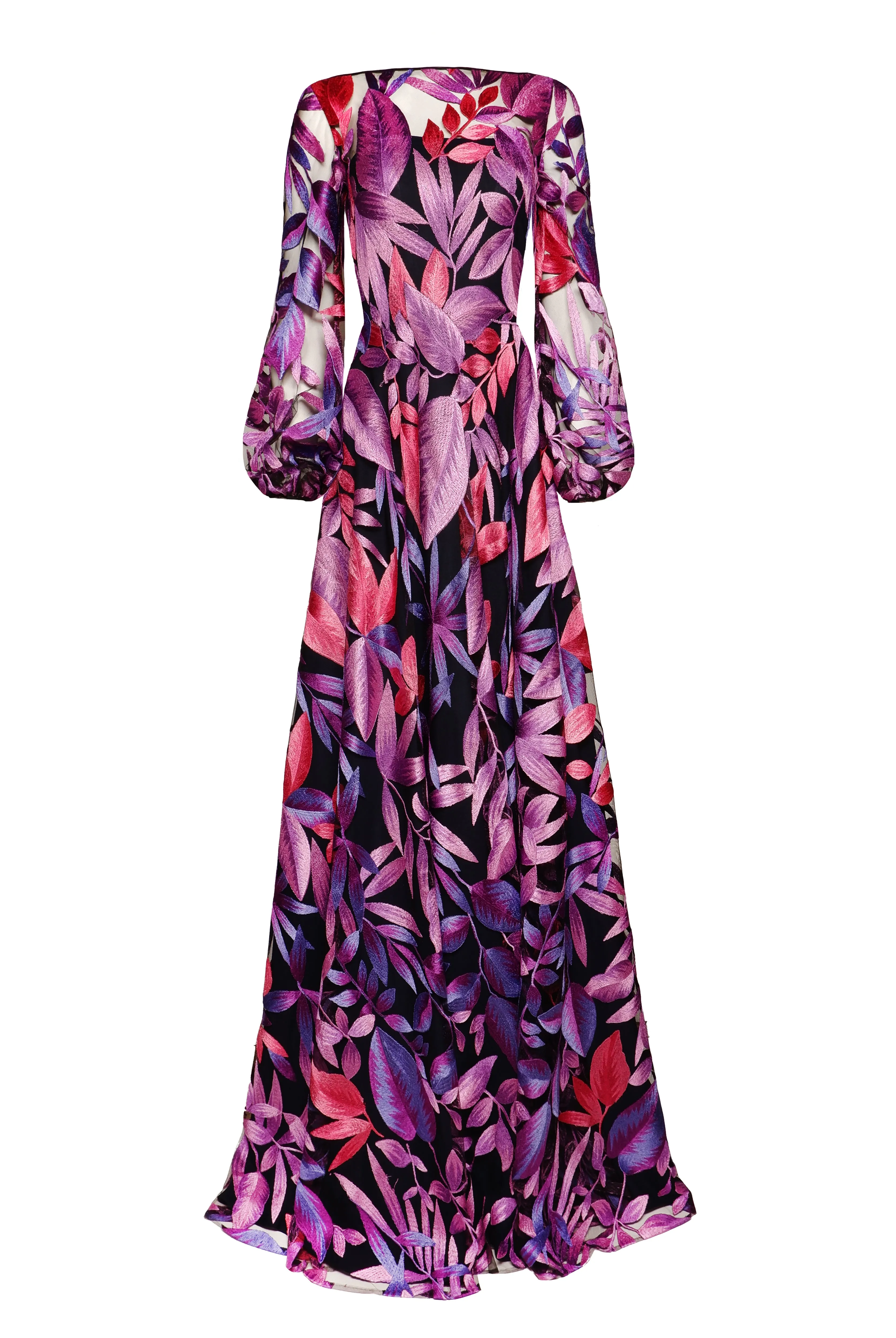 BOATNECK BLOUSON SLEEVE GOWN sold by Naeem Khan