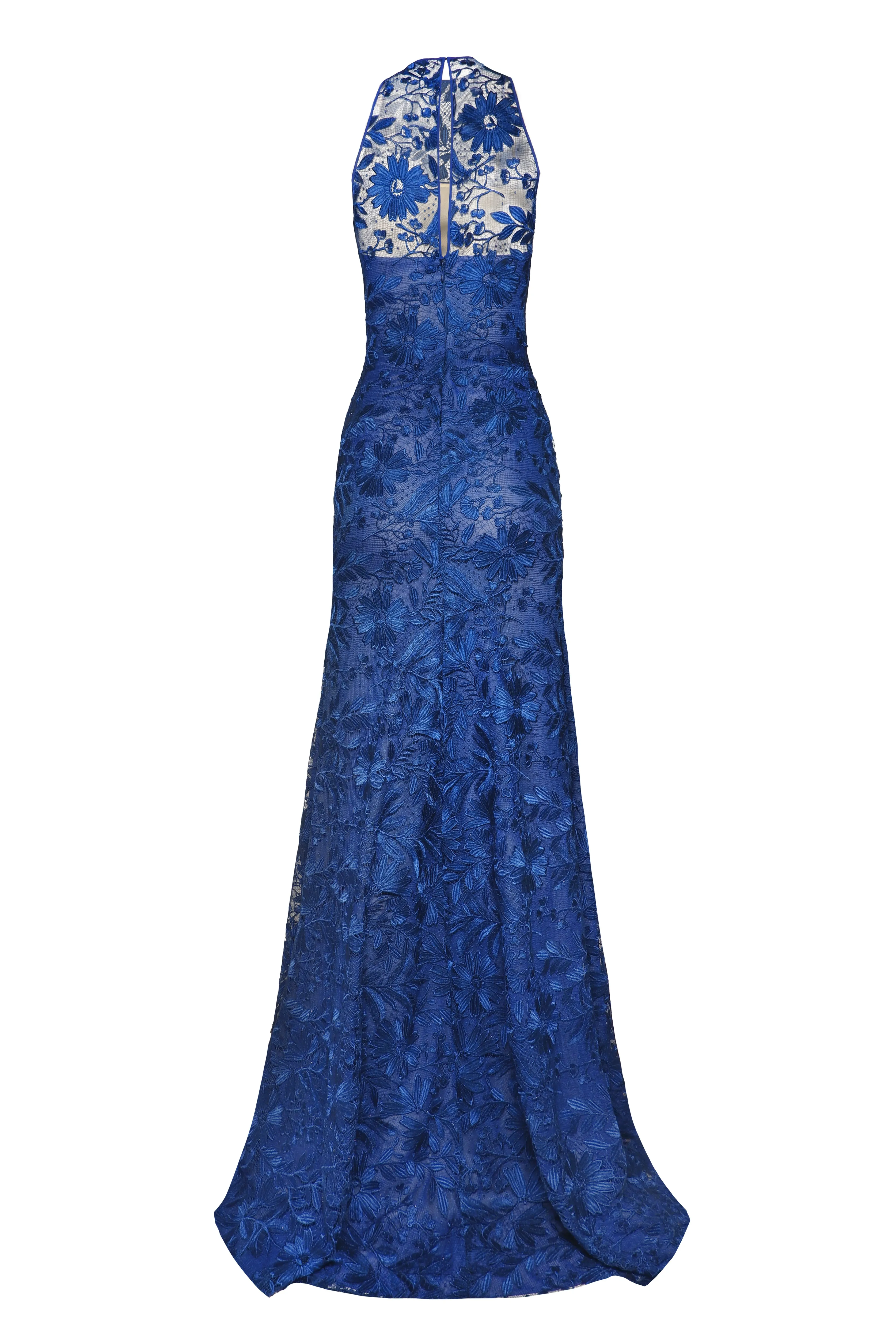 LACE HALTER FIT-AND-FLARE GOWN sold by Naeem Khan product image thumbnail 2