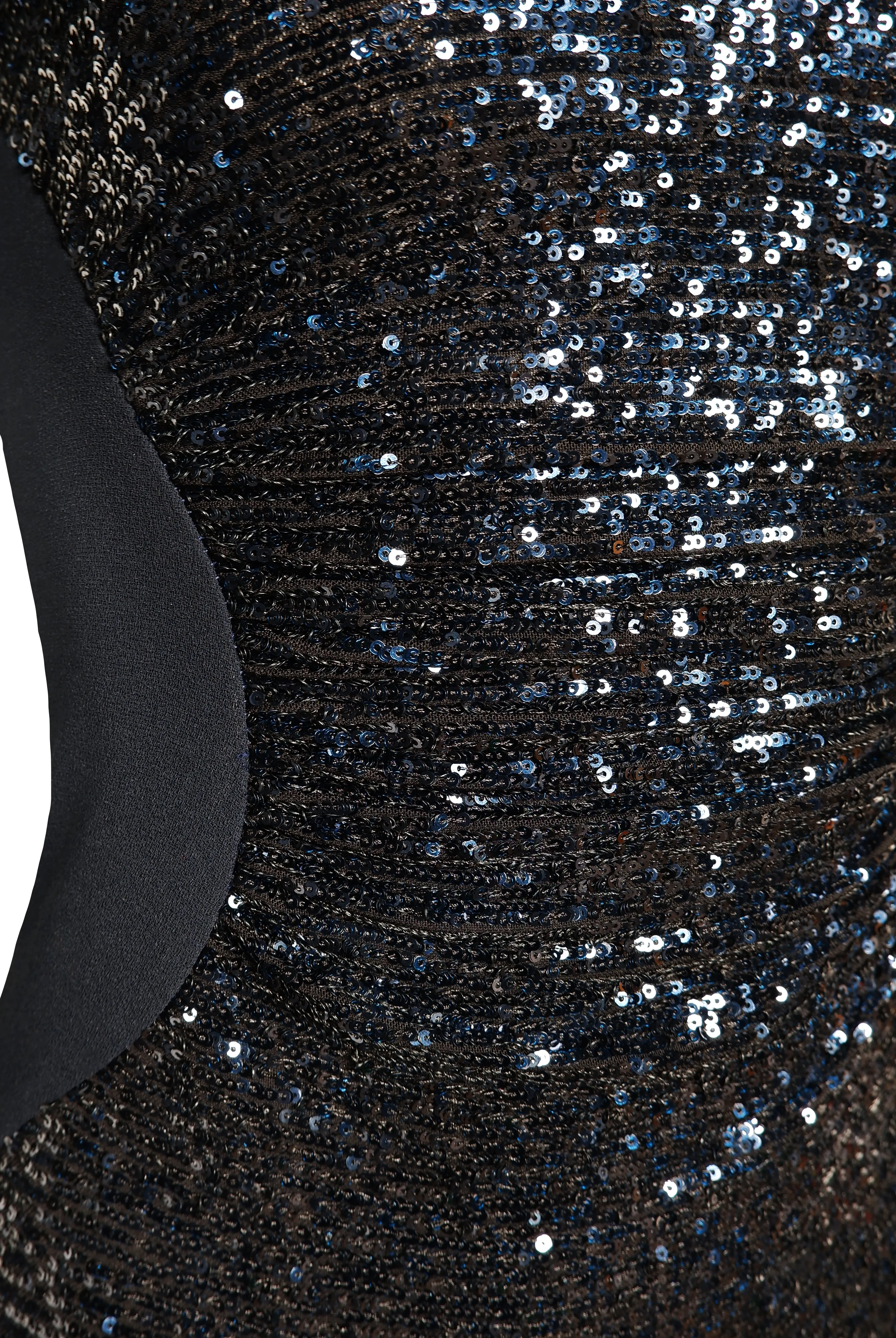 STRETCH SEQUIN AND CREPE SCOOP NECK GOWN sold by Naeem Khan product image thumbnail 3