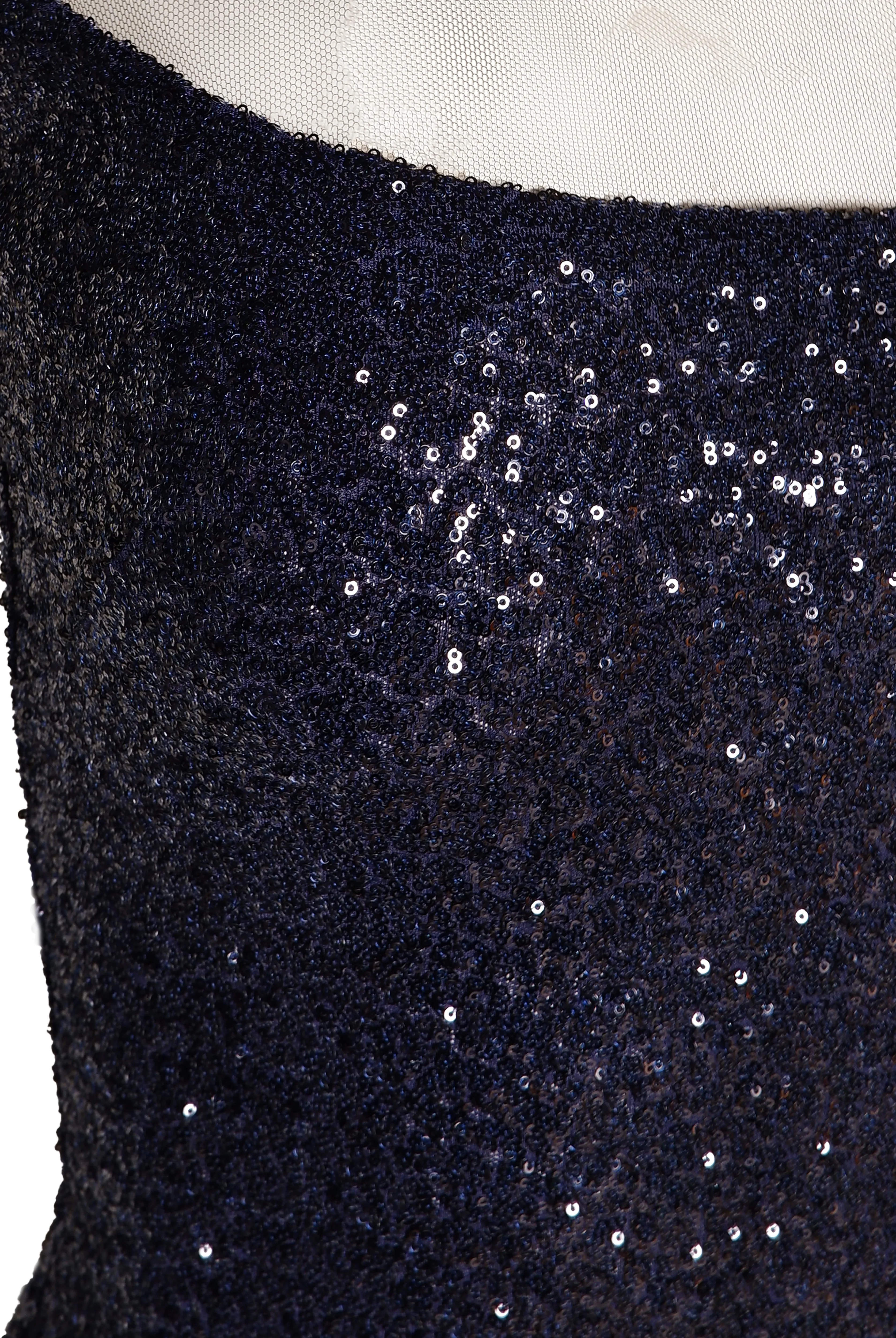 STRETCH SEQUIN ILLUSION NECKLINE COLUMN GOWN sold by Naeem Khan product image thumbnail 3