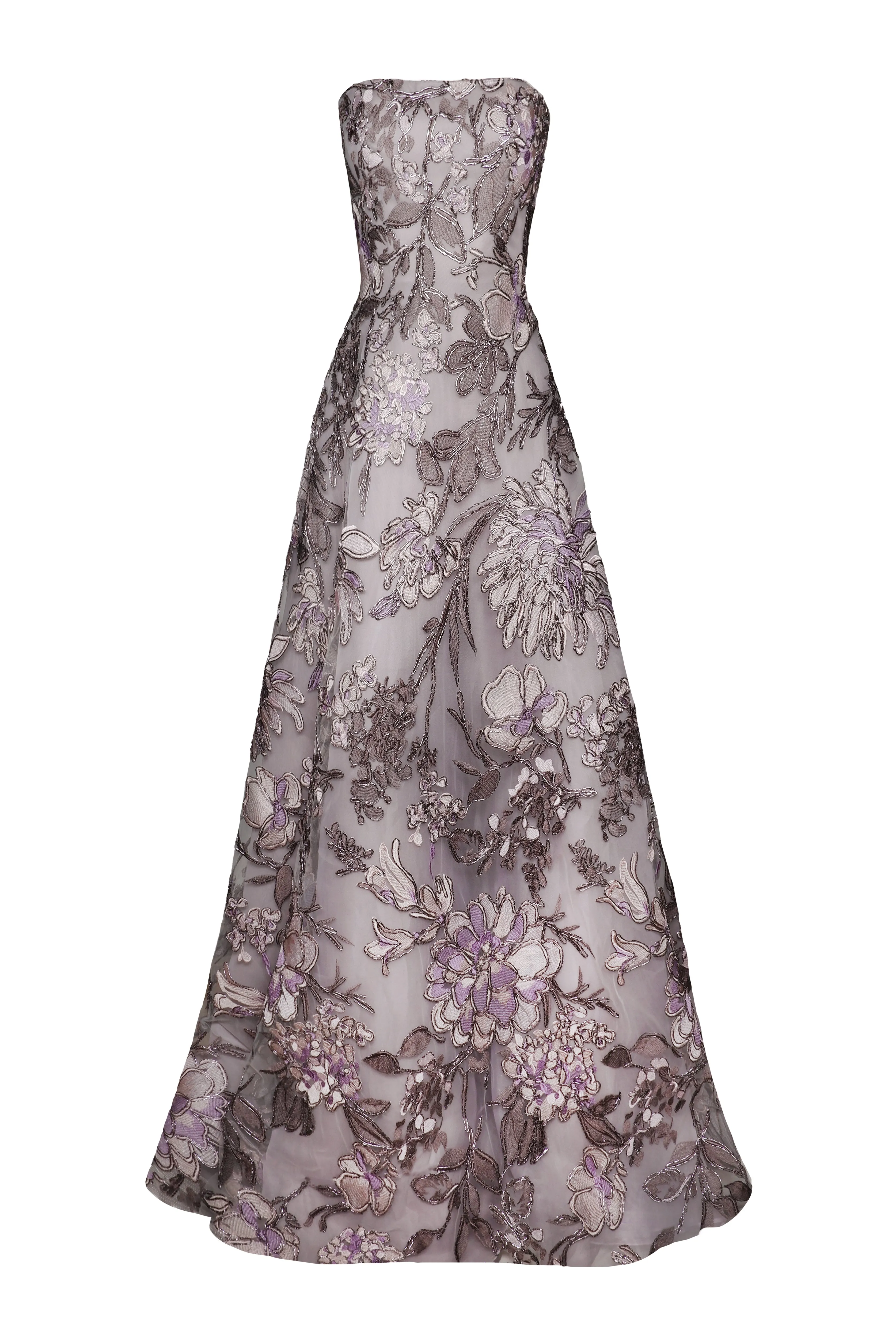 RAFFIA STRAPLESS FULL SKIRT GOWN sold by Naeem Khan product image thumbnail 2