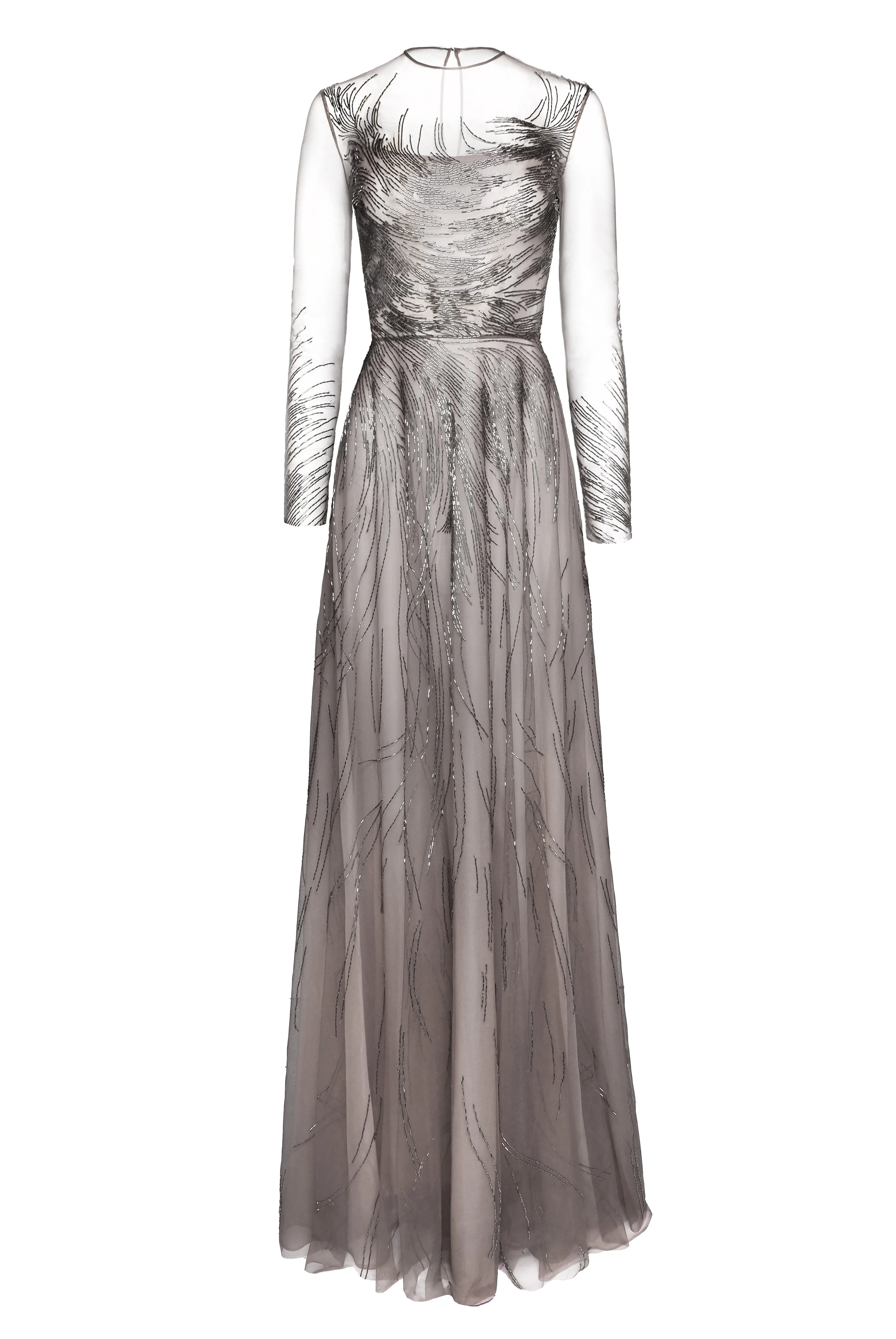 ABSTRACT BEADED LONG SLEEVE GOWN sold by Naeem Khan product image thumbnail 2