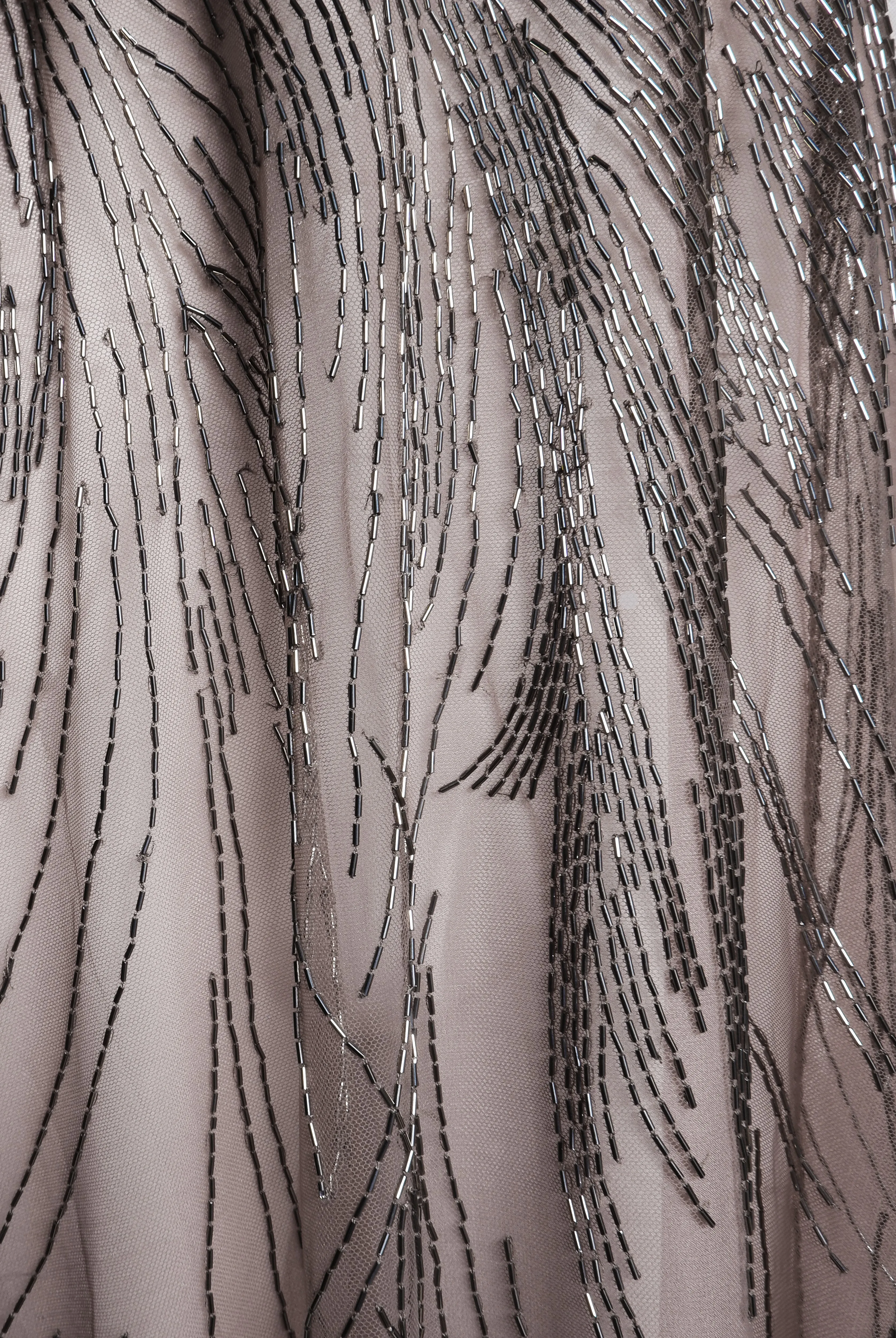 ABSTRACT BEADED LONG SLEEVE GOWN sold by Naeem Khan product image thumbnail 4