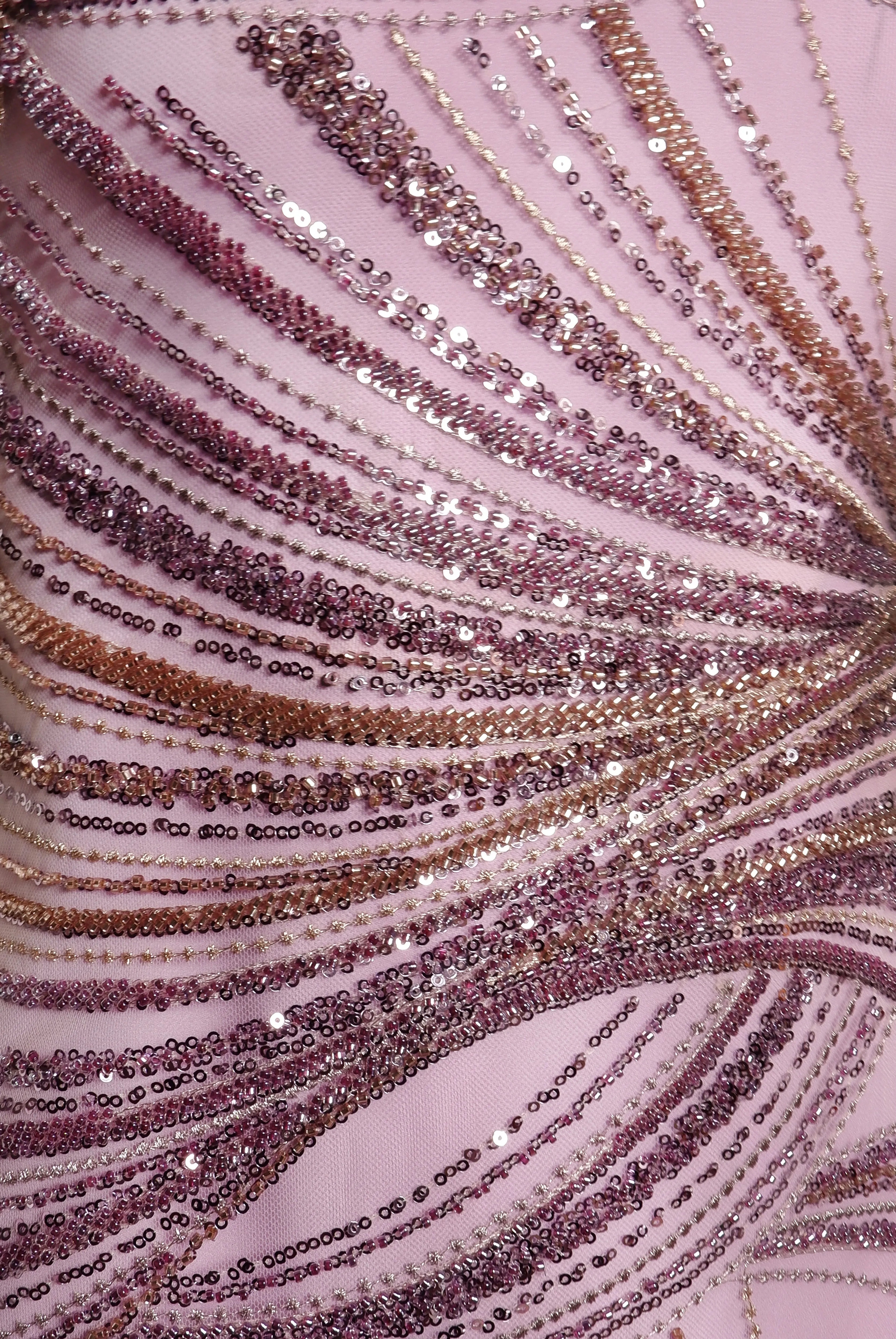 BEADED MOCK NECK CAP SLEEVE COLUMN GOWN sold by Naeem Khan product image thumbnail 4