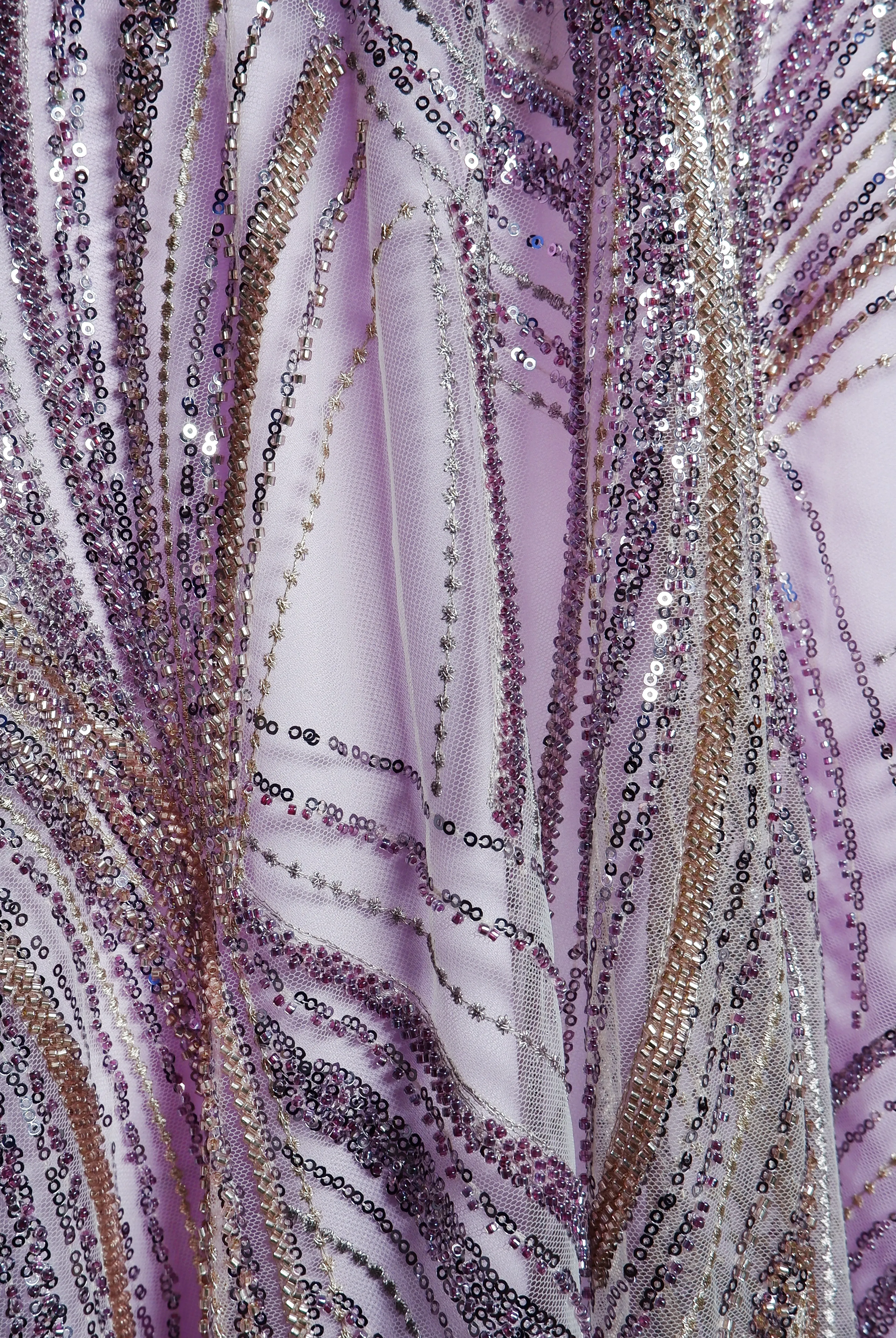 BEADED BOATNECK LONG SLEEVE GOWN sold by Naeem Khan product image thumbnail 4