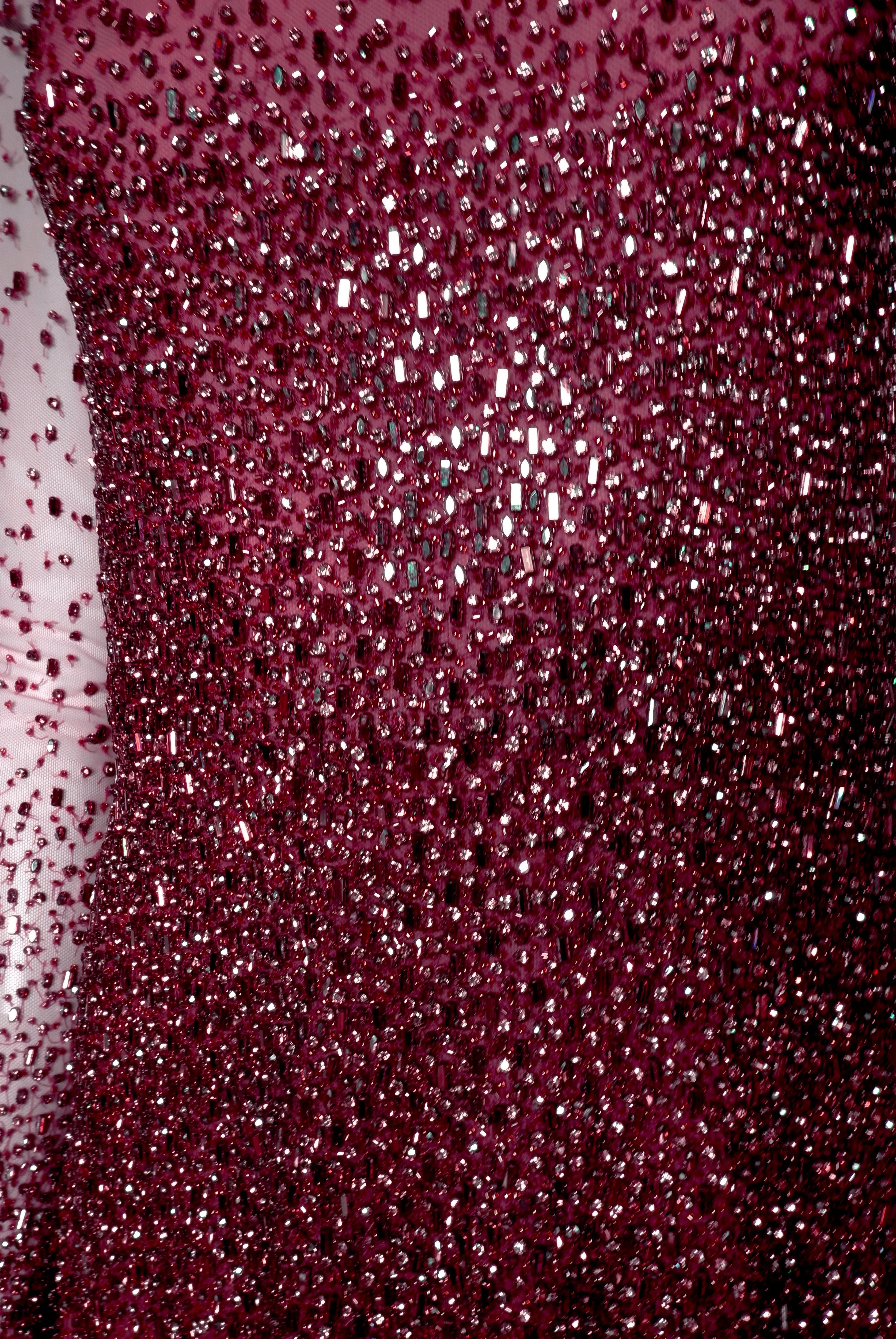 OMBRE BEADED JEWEL NECK LONG SLEEVE GOWN sold by Naeem Khan product image thumbnail 4