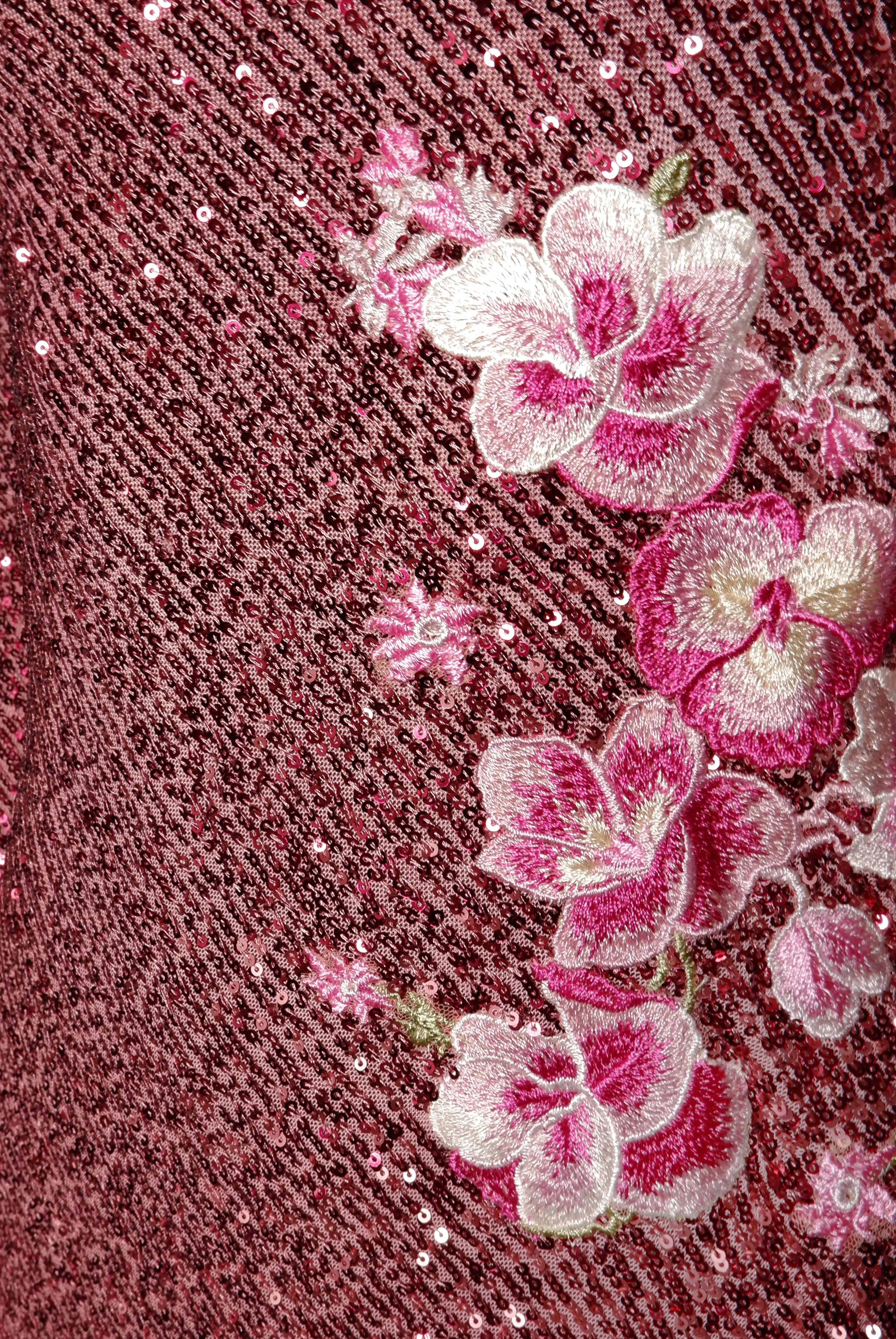 STRETCH SEQUIN LONG SLEEVE GOWN sold by Naeem Khan product image thumbnail 4