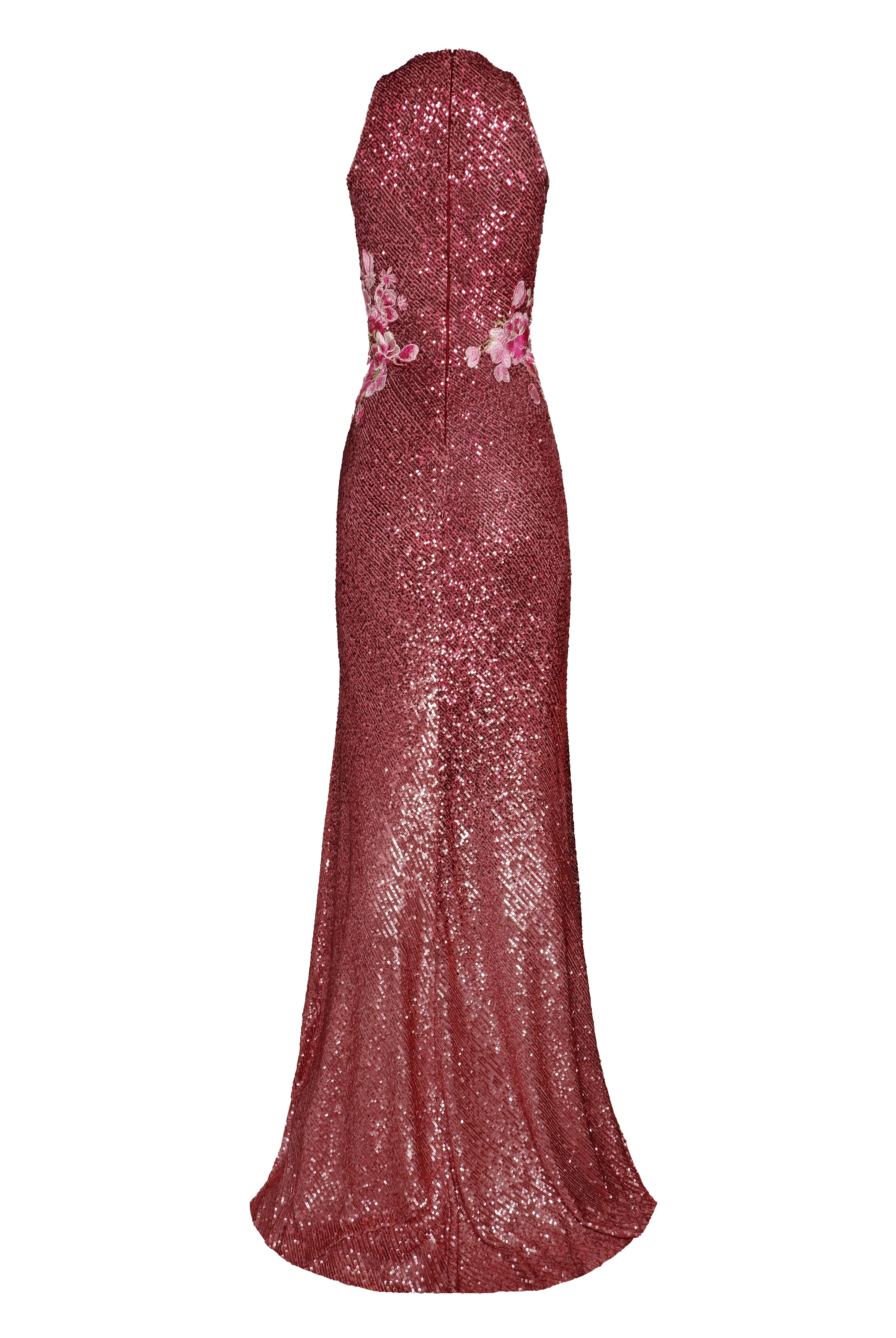 STRETCH SEQUIN HALTER GOWN sold by Naeem Khan product image thumbnail 3