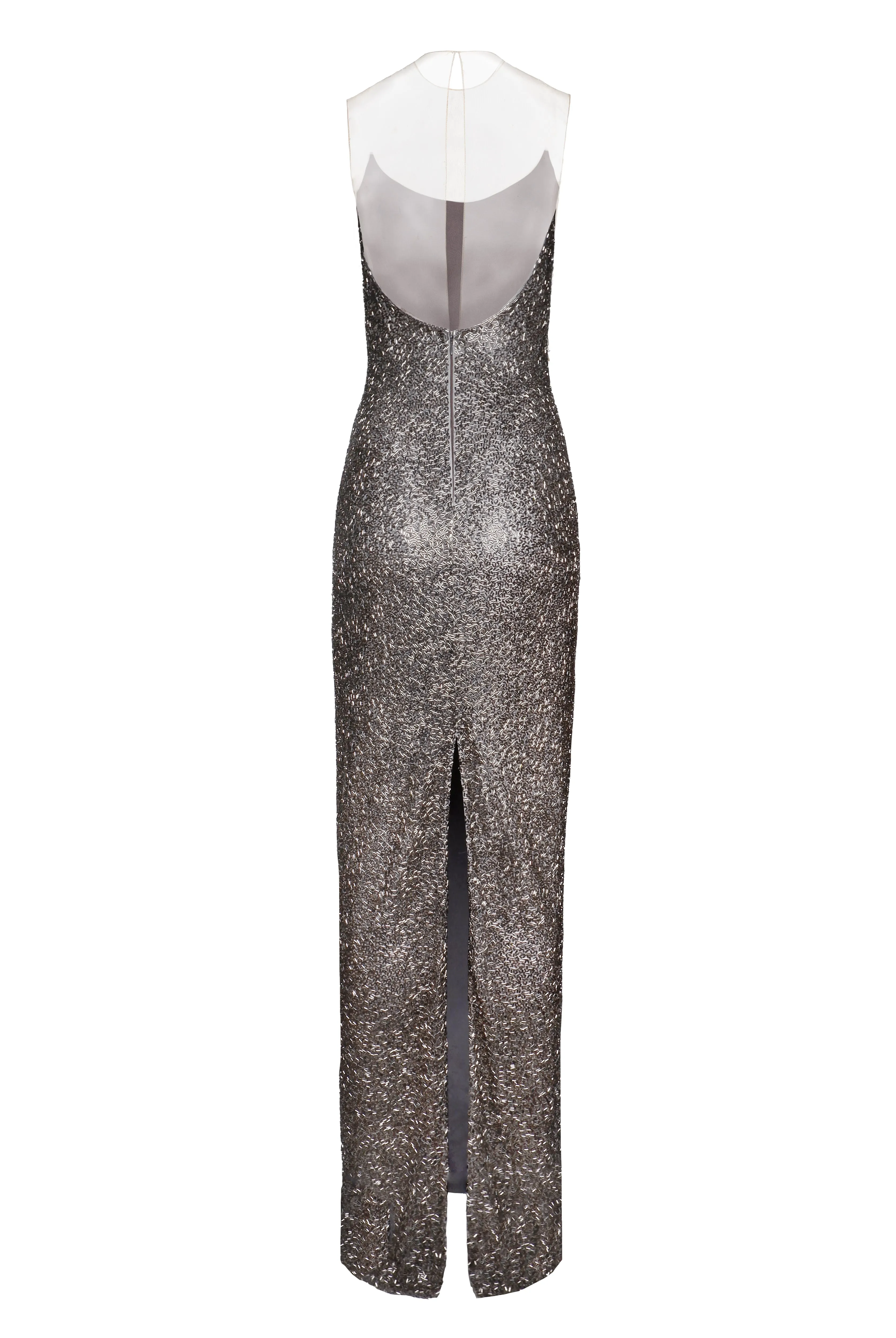 FLORAL METALLIC RAFFIA CAP SLEEVE GOWN sold by Naeem Khan product image thumbnail 3