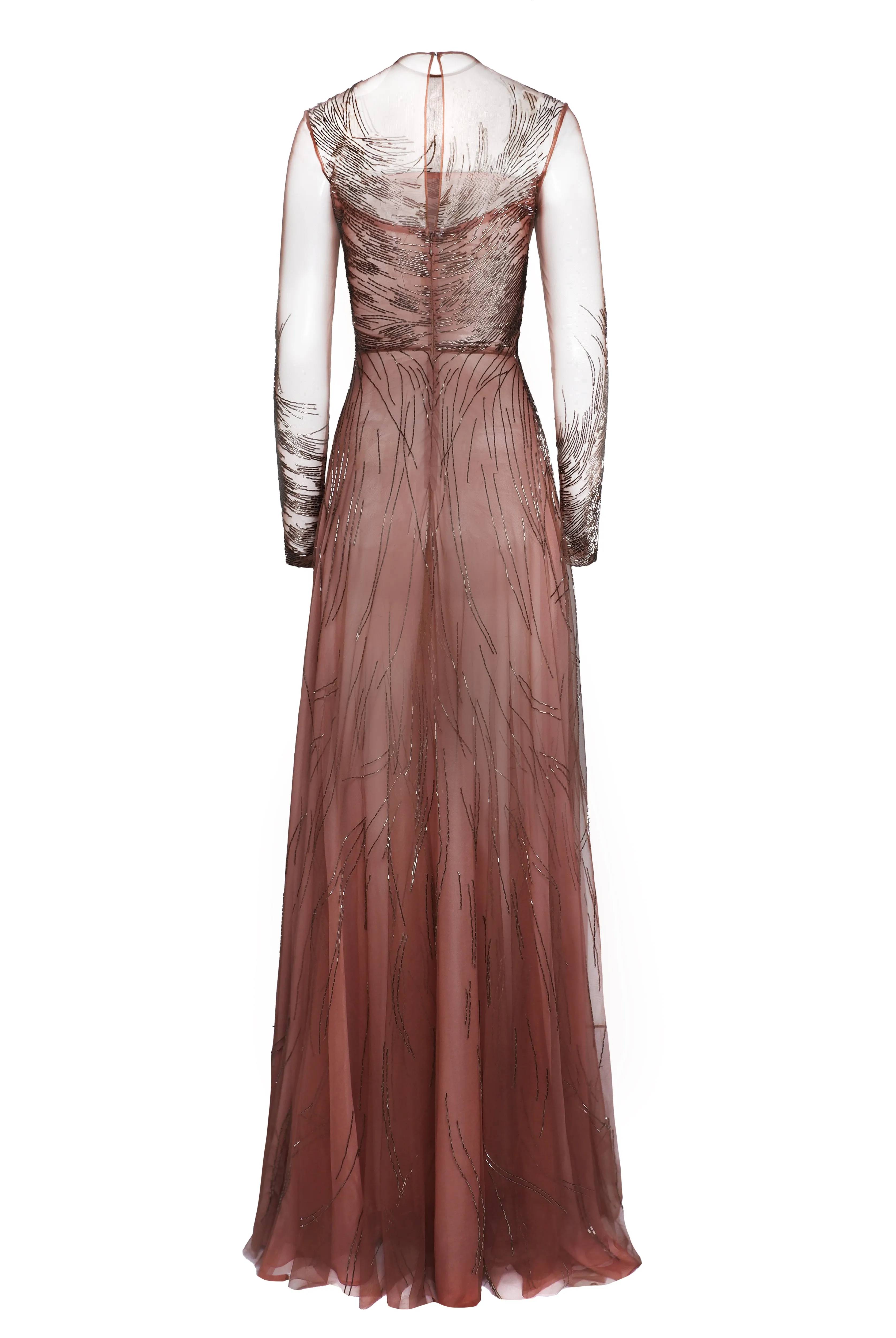 METALLIC RAFFIA HALTER GOWN sold by Naeem Khan product image thumbnail 3