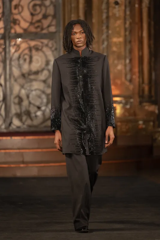 3-D FLORAL LONG SLEEVE GOWN sold by Naeem Khan