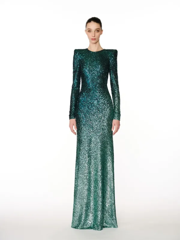 JEWEL NECK CAP SLEEVE TEA LENGTH DRESS sold by Naeem Khan