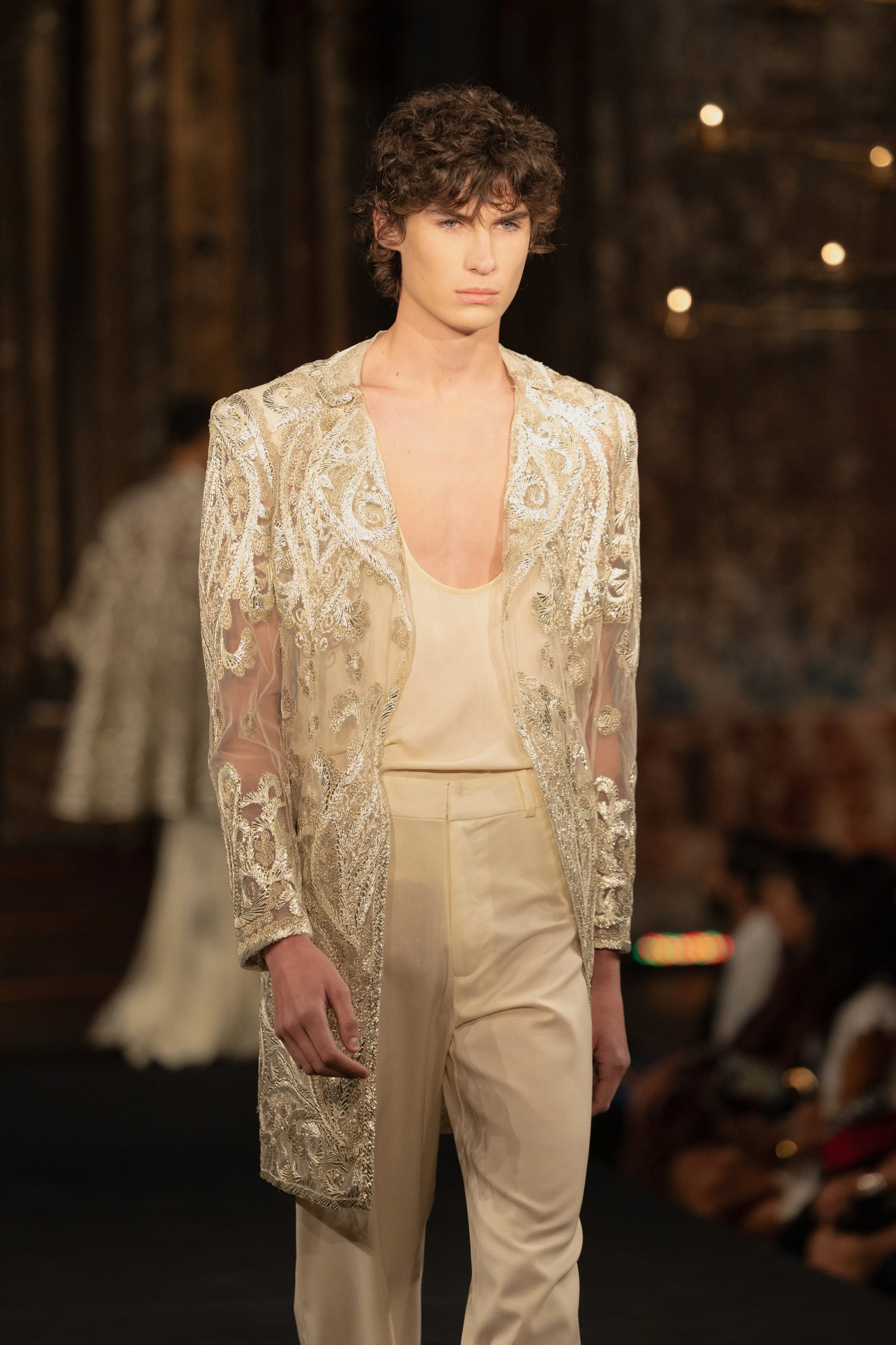 BOATNECK TEA-LENGTH DRESS sold by Naeem Khan