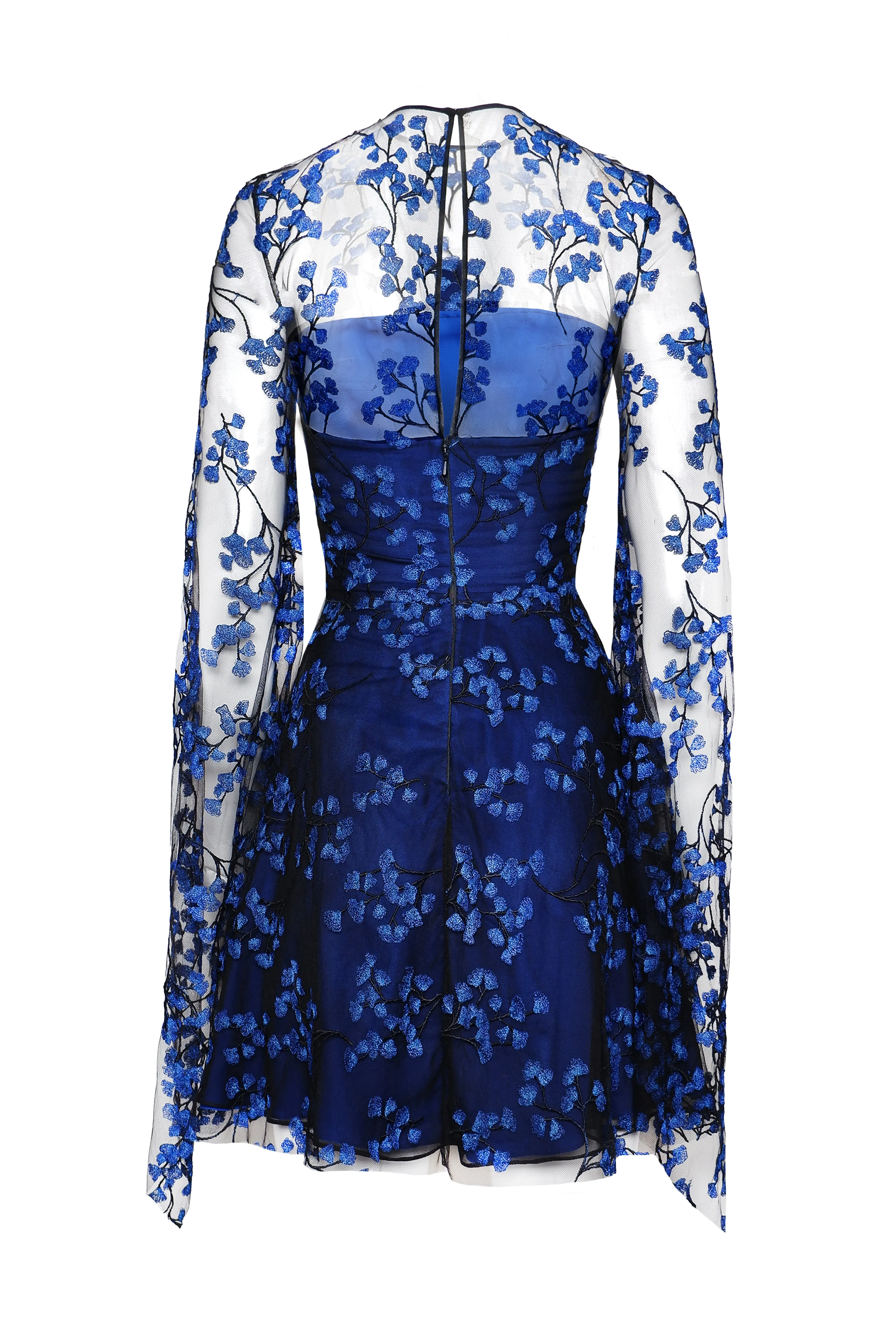 JEWEL NECK DRESS WITH CASCADING SLEEVES sold by Naeem Khan product image thumbnail 3