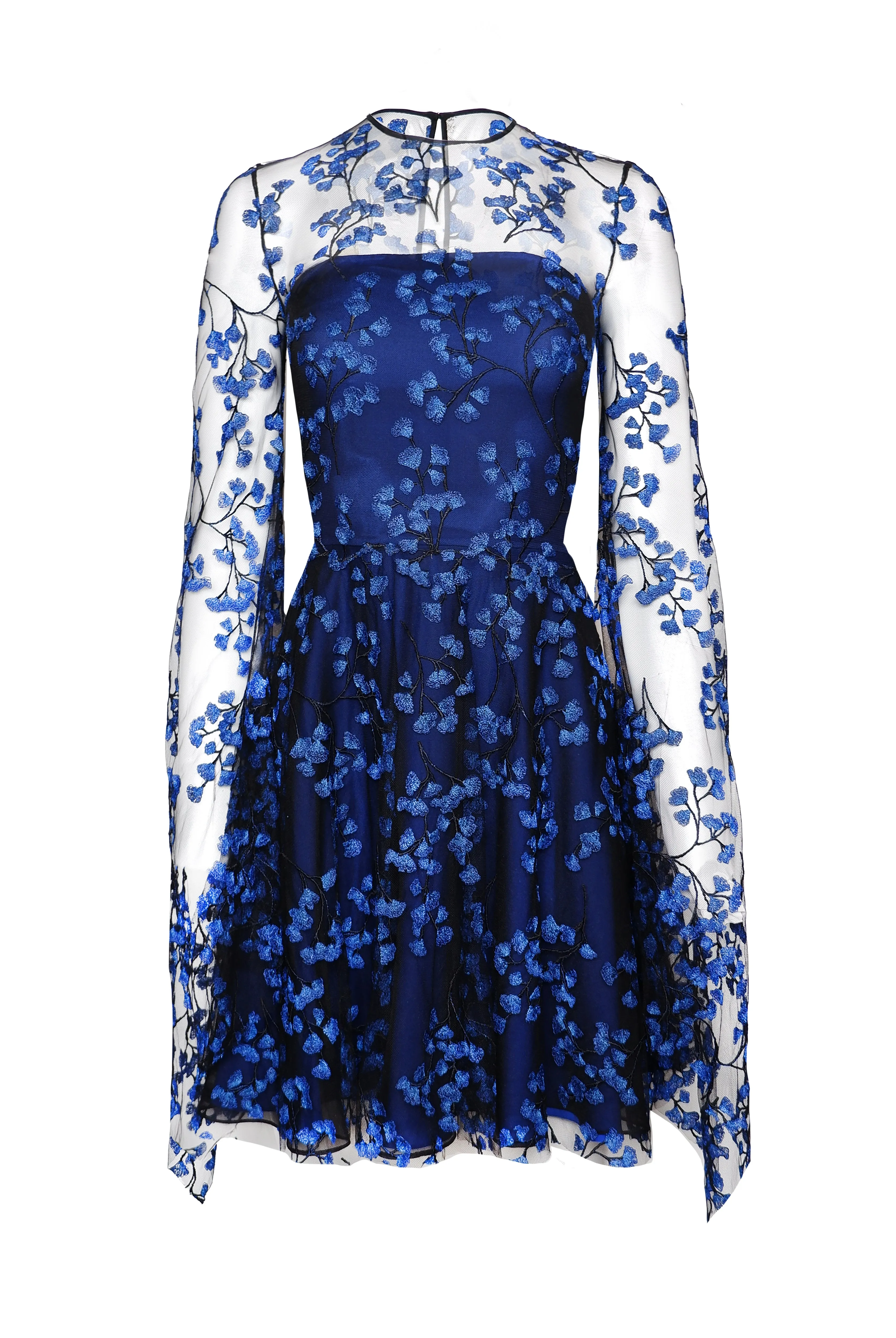 JEWEL NECK DRESS WITH CASCADING SLEEVES sold by Naeem Khan product image thumbnail 2