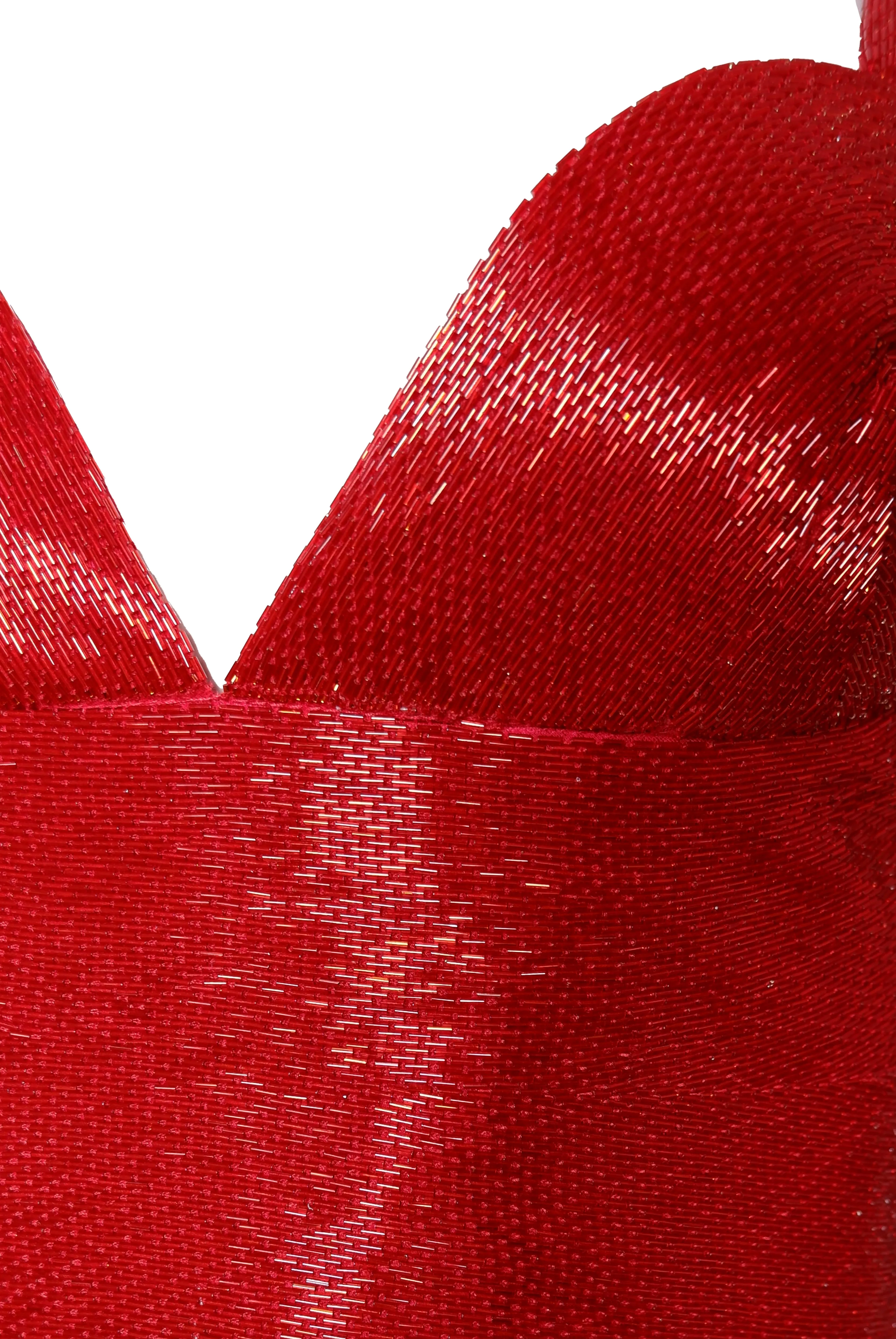 BEADED SWEETHEART BODICE COLUMN GOWN sold by Naeem Khan product image thumbnail 3