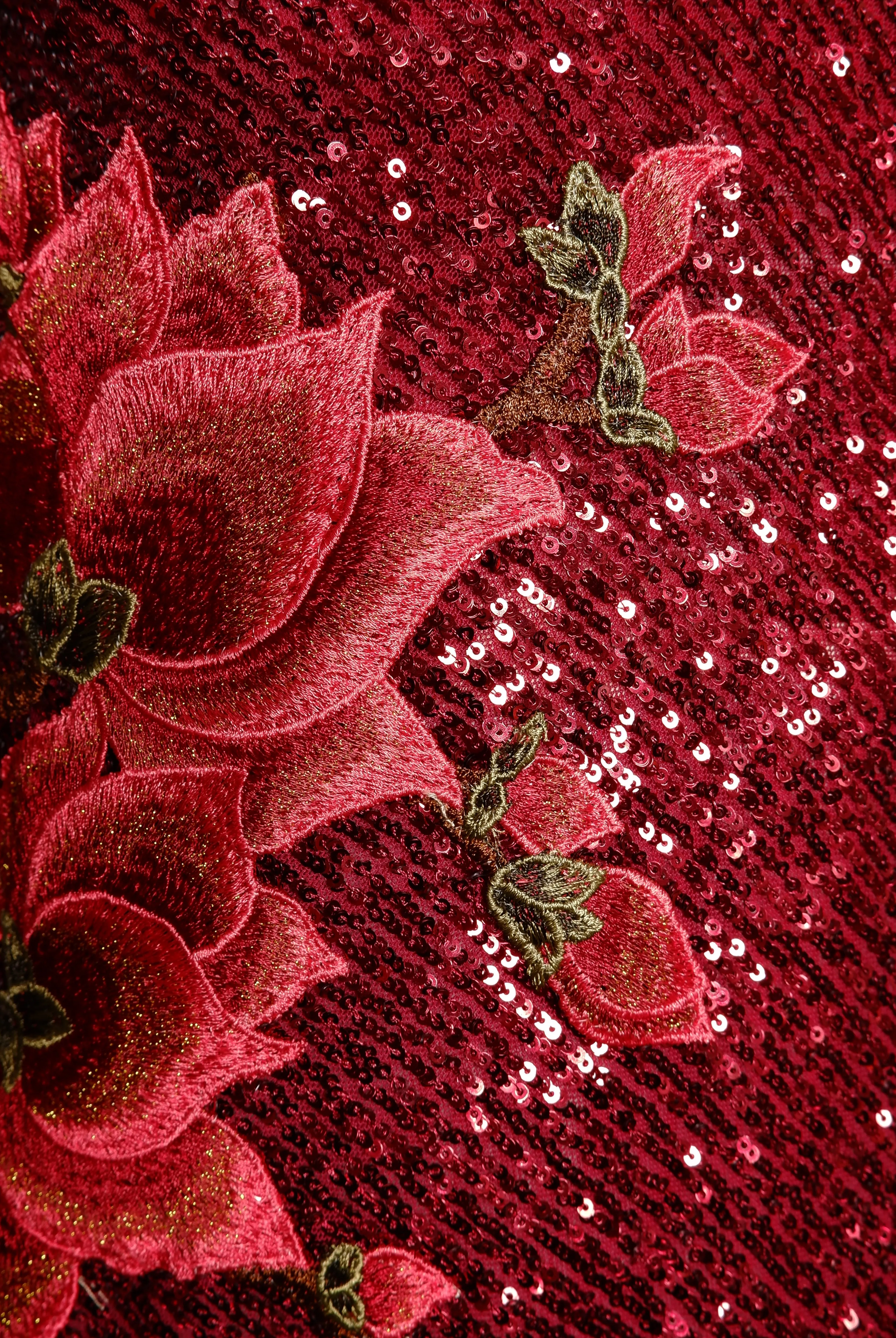 STRETCH SEQUIN JEWEL NECK DRESS WITH LONG SLEEVES sold by Naeem Khan product image thumbnail 4