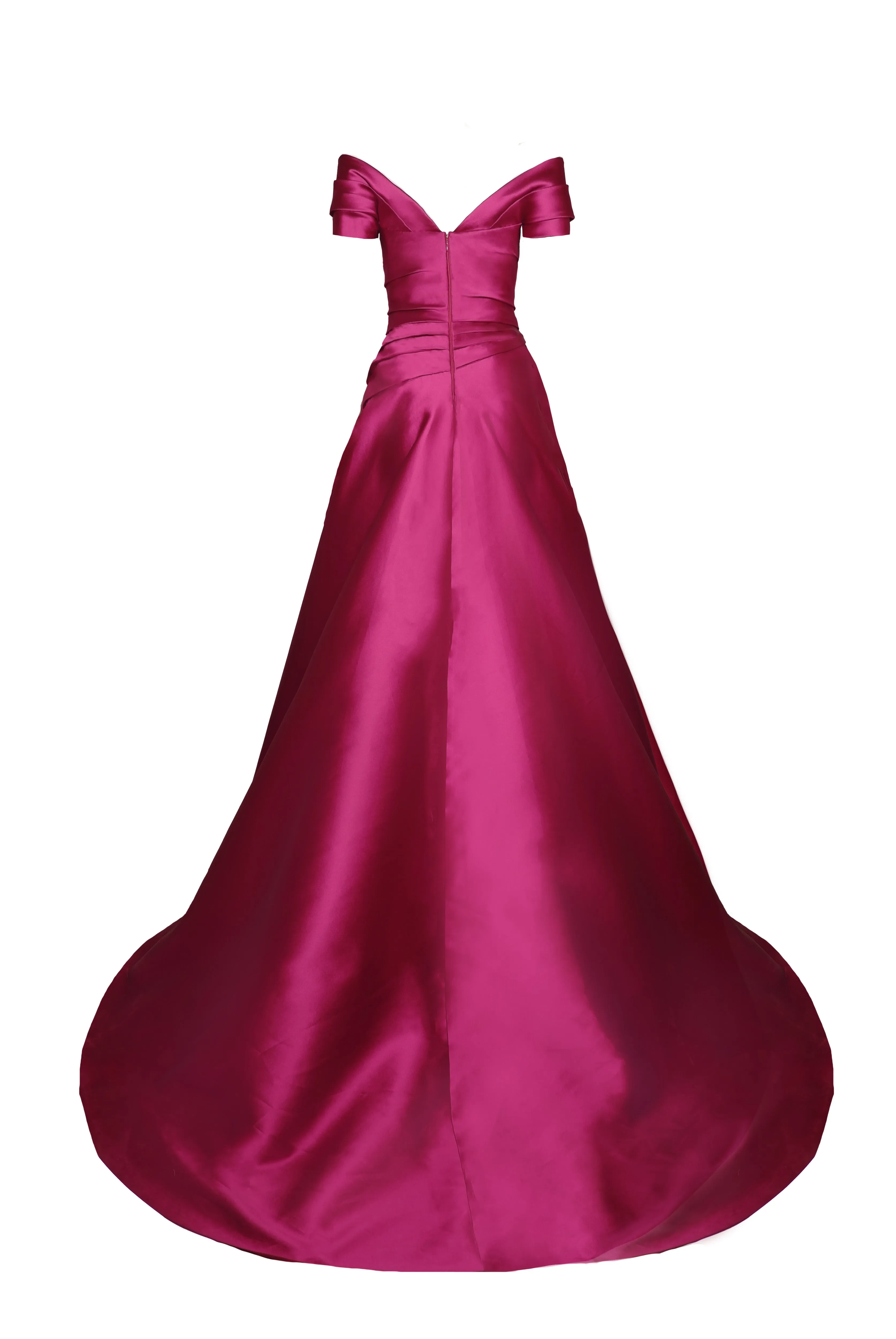 STRAPLESS PLEATED MIKADO GOWN sold by Naeem Khan product image thumbnail 3