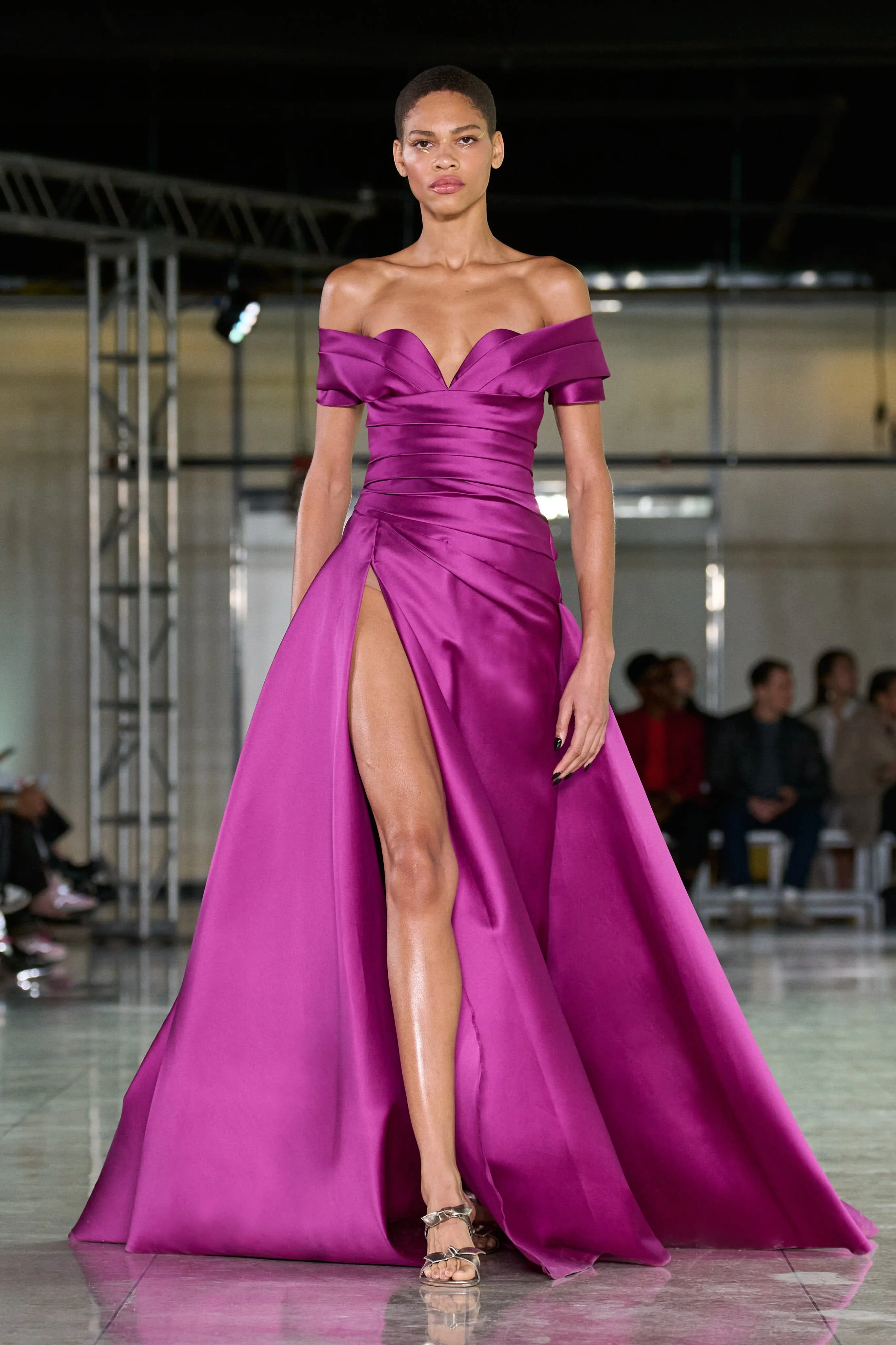 STRAPLESS PLEATED MIKADO GOWN sold by Naeem Khan