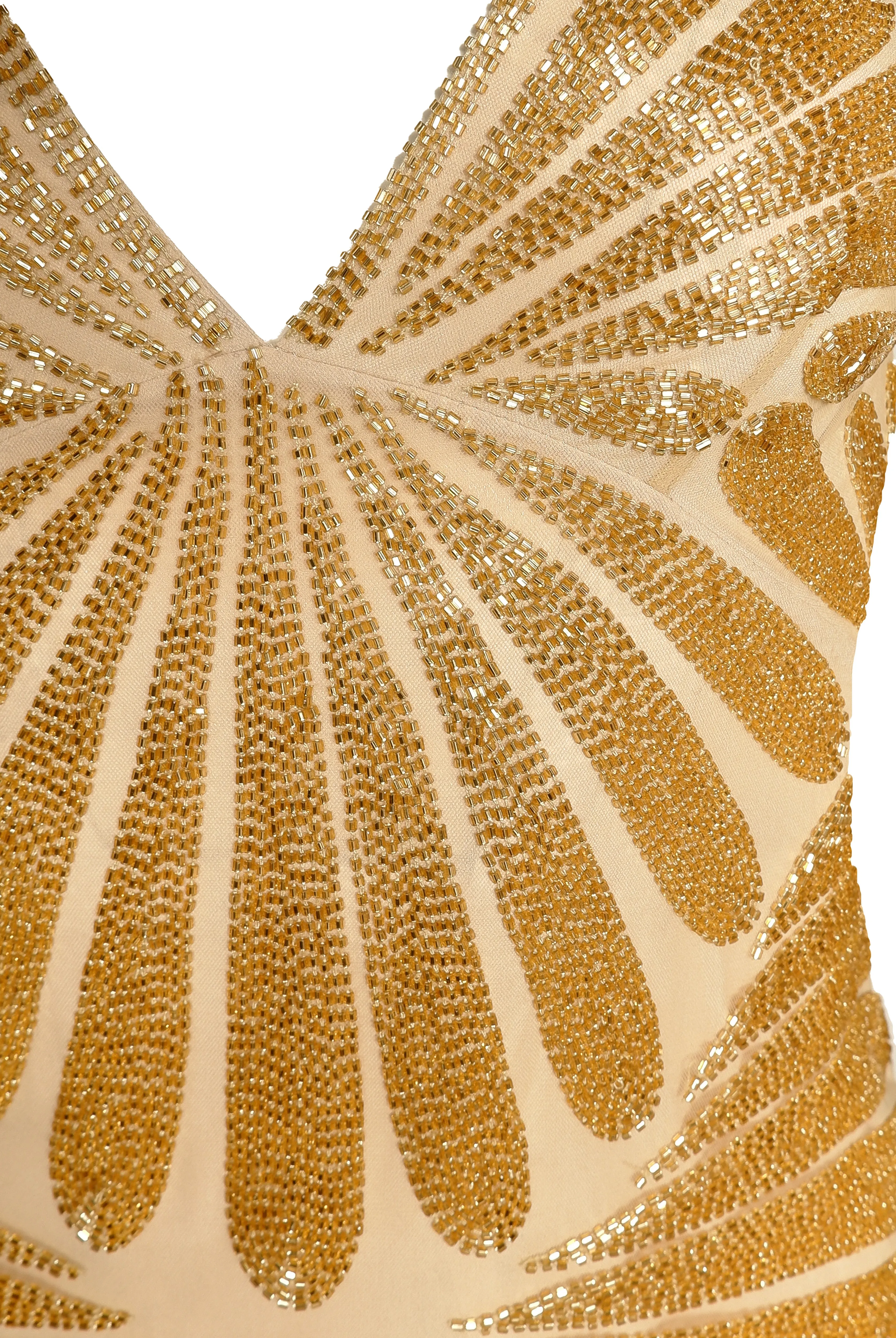 BEADED V-NECK GOWN WITH COWL BACK sold by Naeem Khan product image thumbnail 4