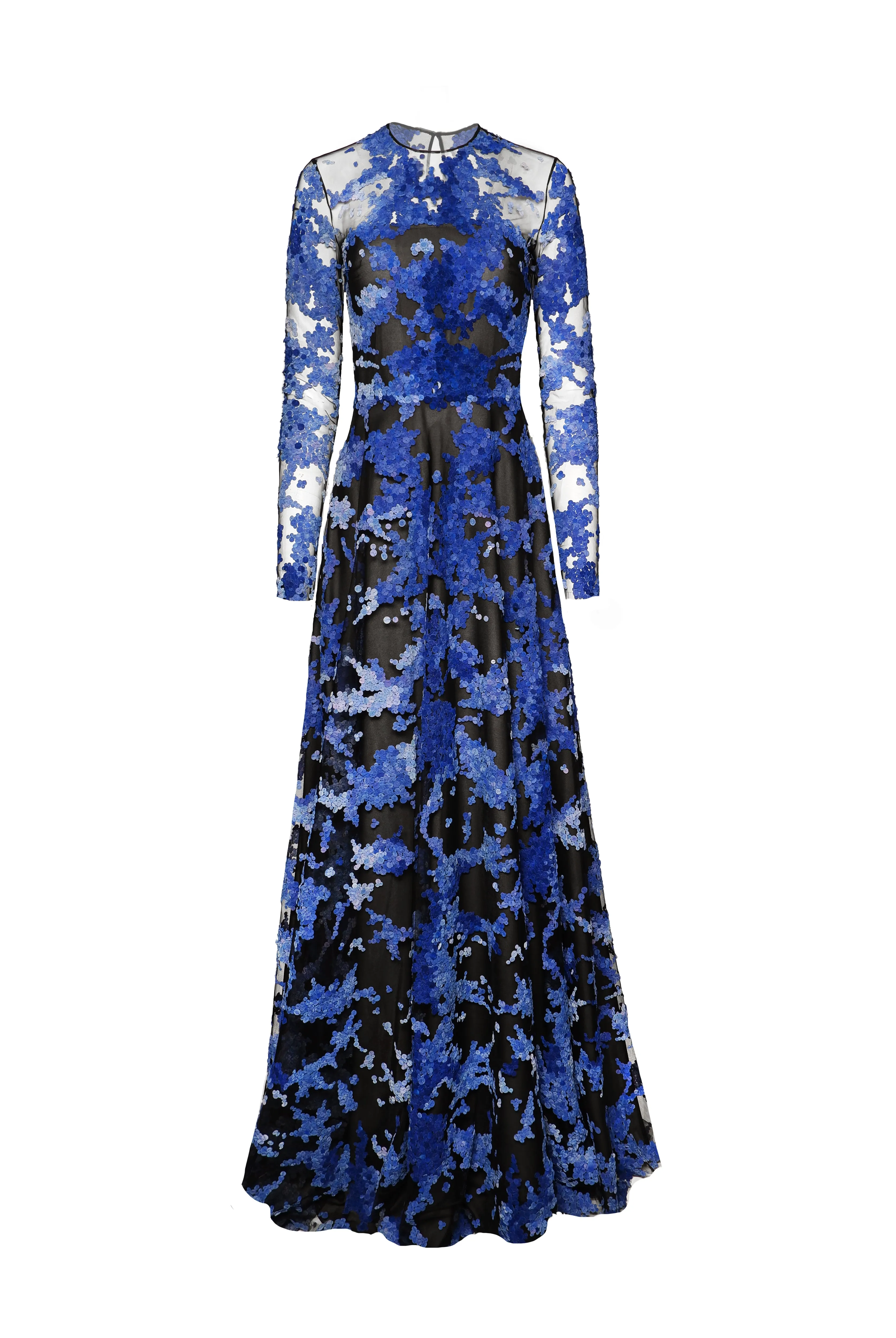 VELVET EMBELLISHED GOWN WITH LONG SLEEVES sold by Naeem Khan product image thumbnail 2