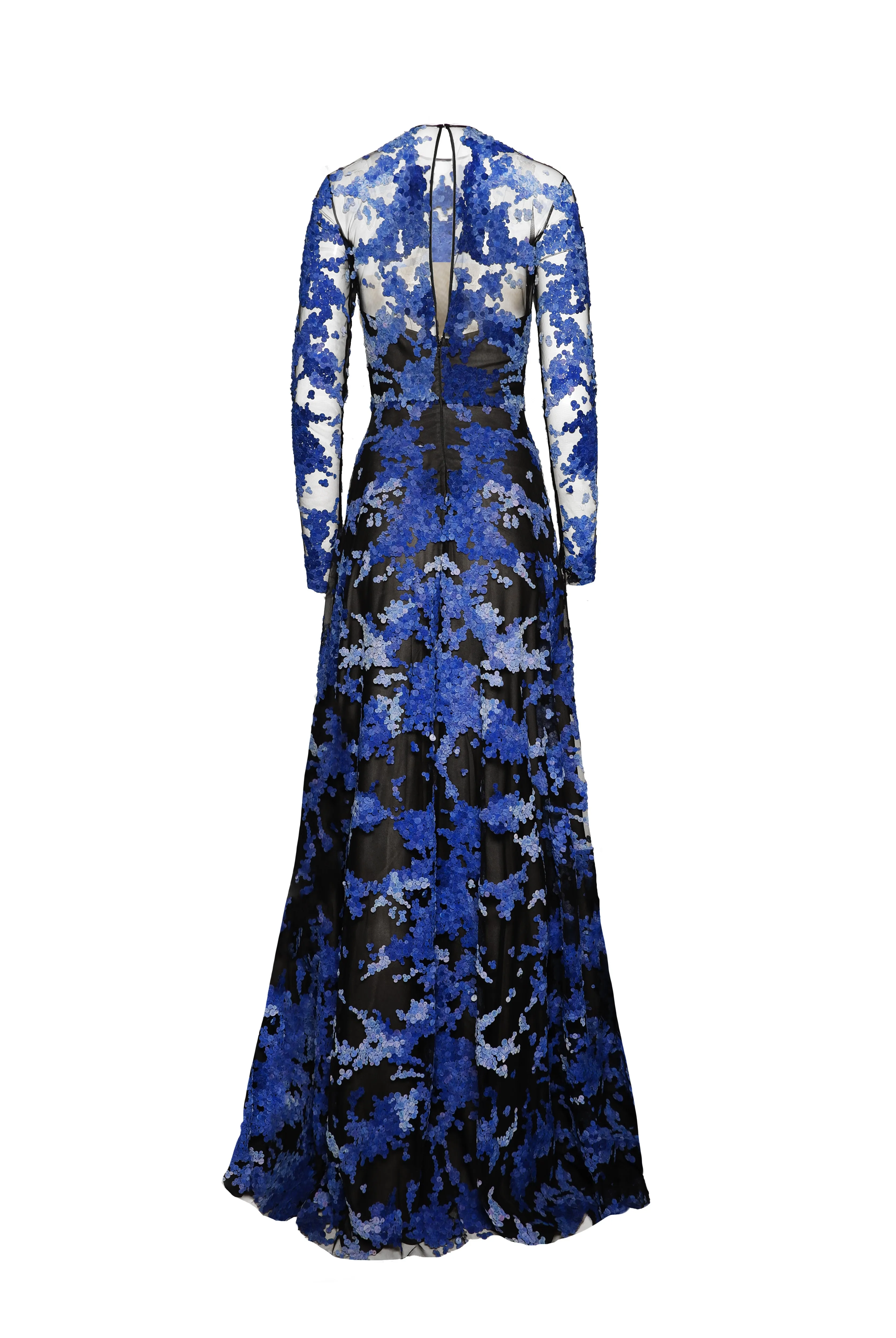 VELVET EMBELLISHED GOWN WITH LONG SLEEVES sold by Naeem Khan product image thumbnail 3