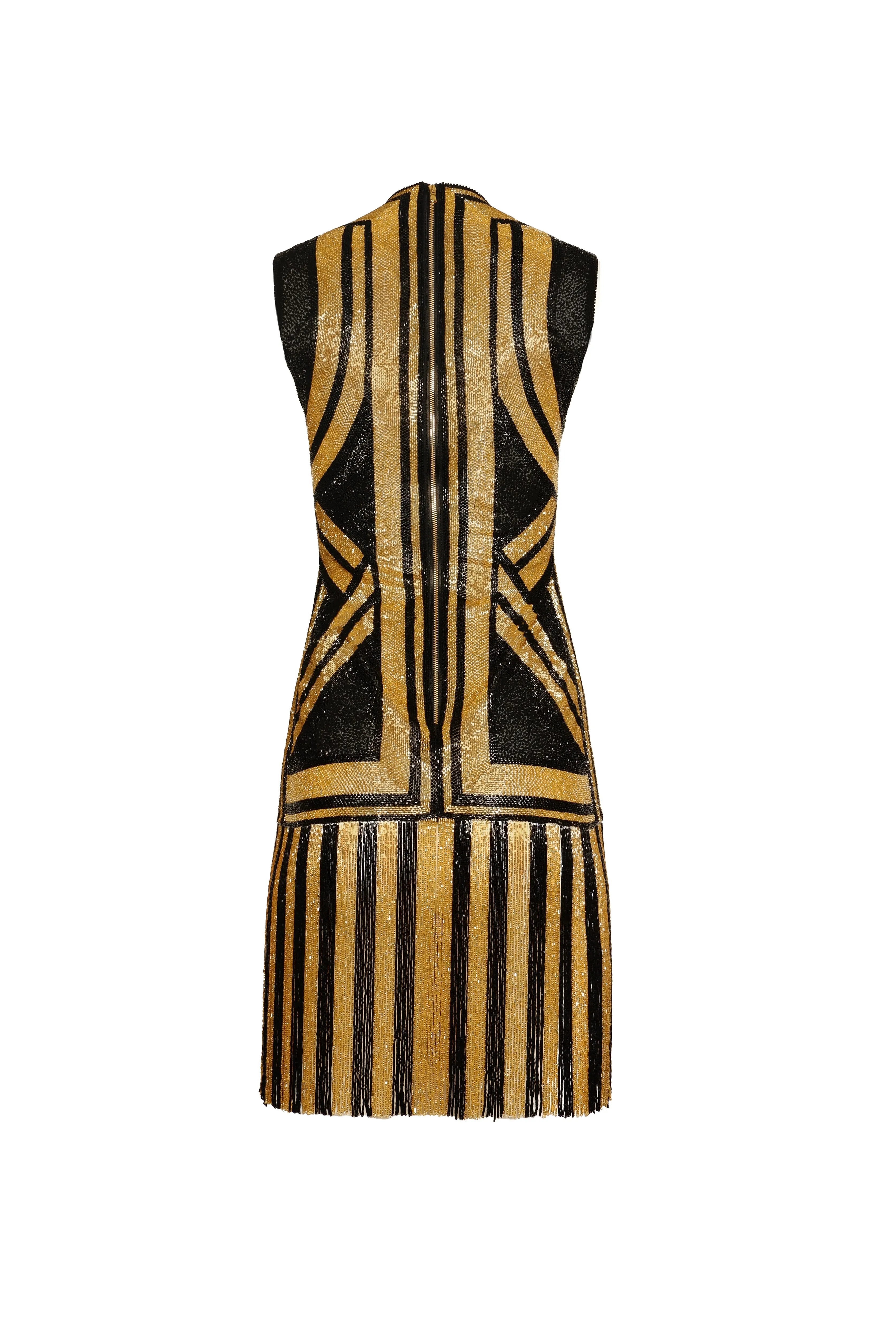 BEADED JEWEL NECK SLEEVELESS DRESS sold by Naeem Khan product image thumbnail 3