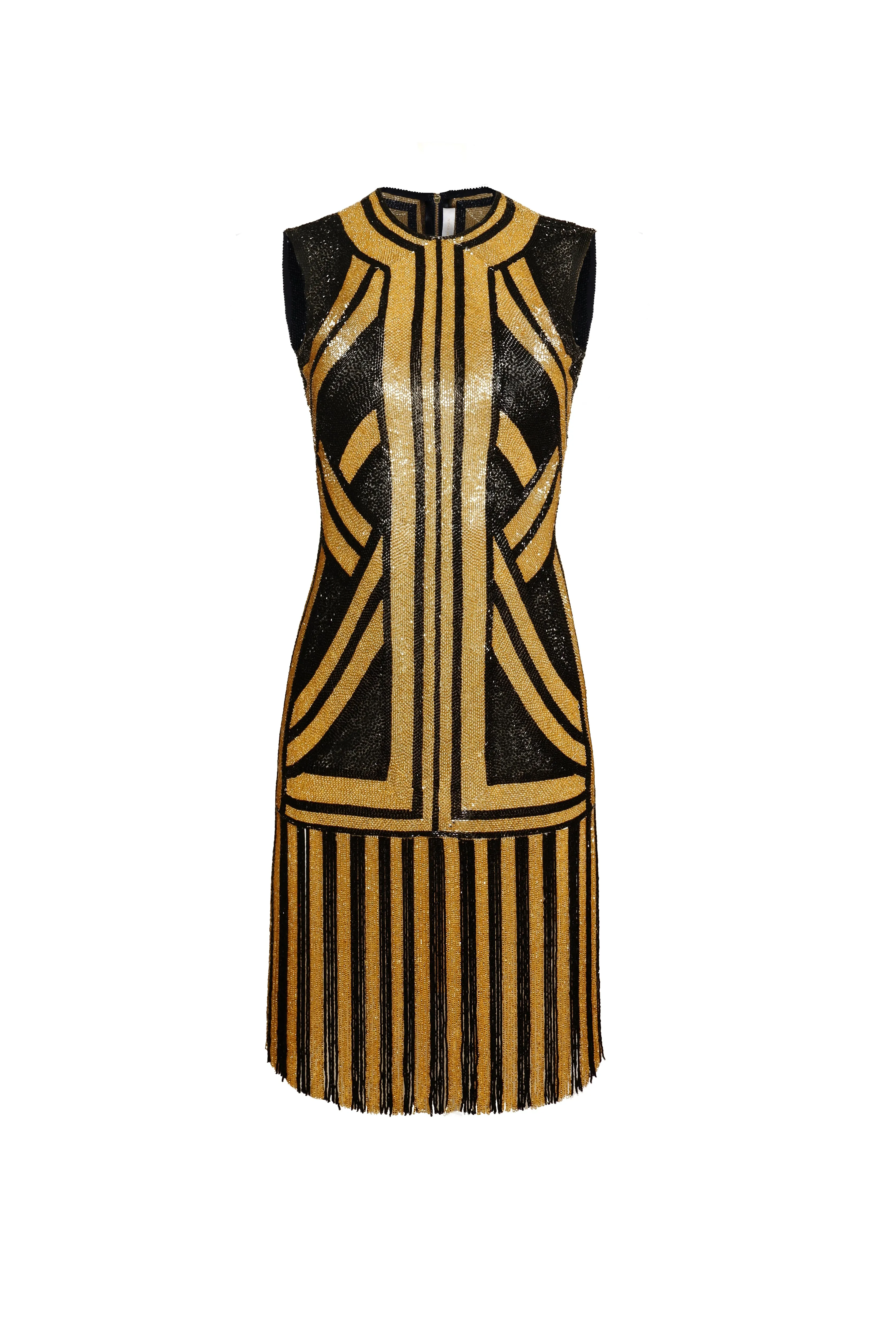 BEADED JEWEL NECK SLEEVELESS DRESS sold by Naeem Khan product image thumbnail 2