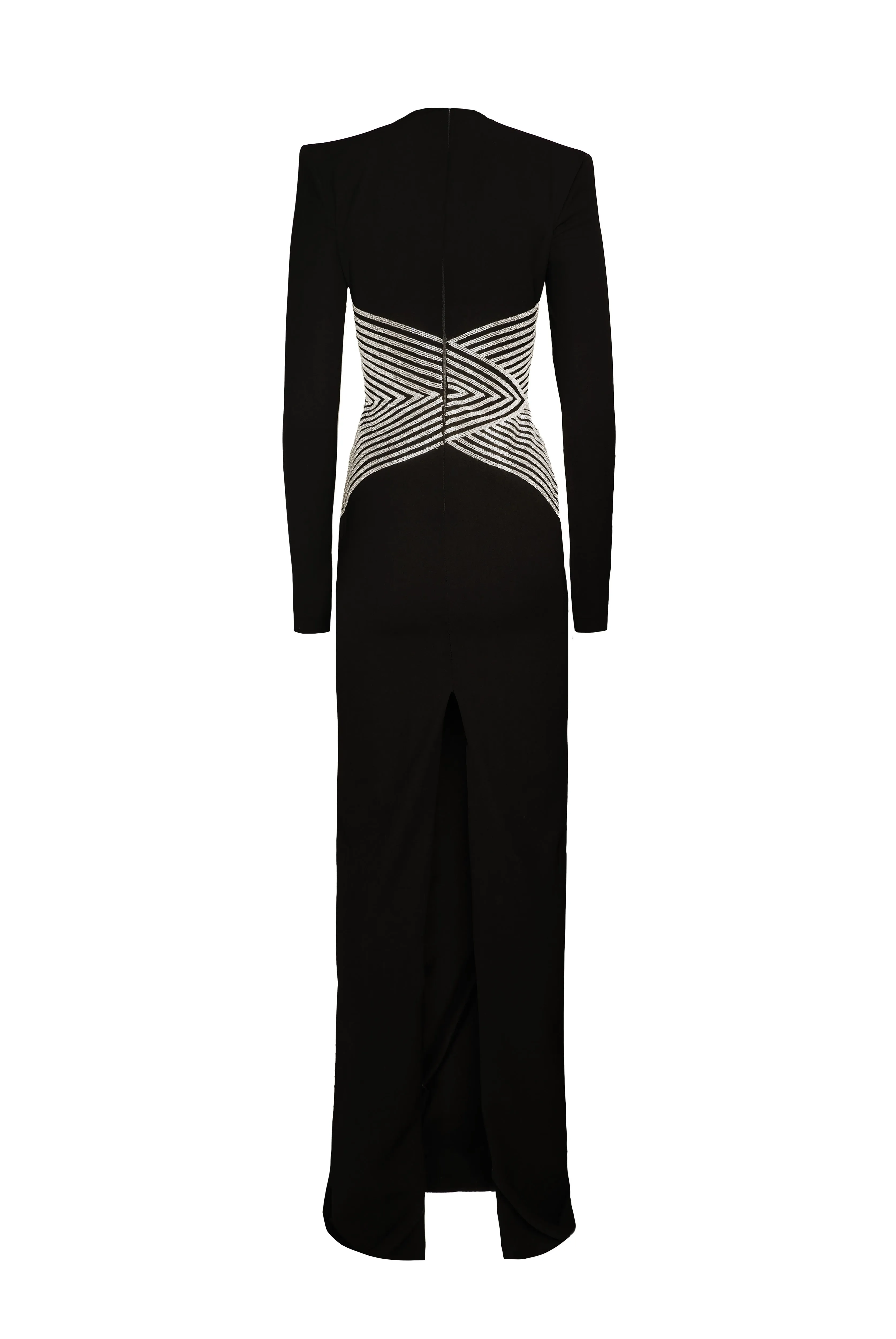 JEWEL NECK GOWN WITH BEADED WAIST DETAIL sold by Naeem Khan product image thumbnail 2