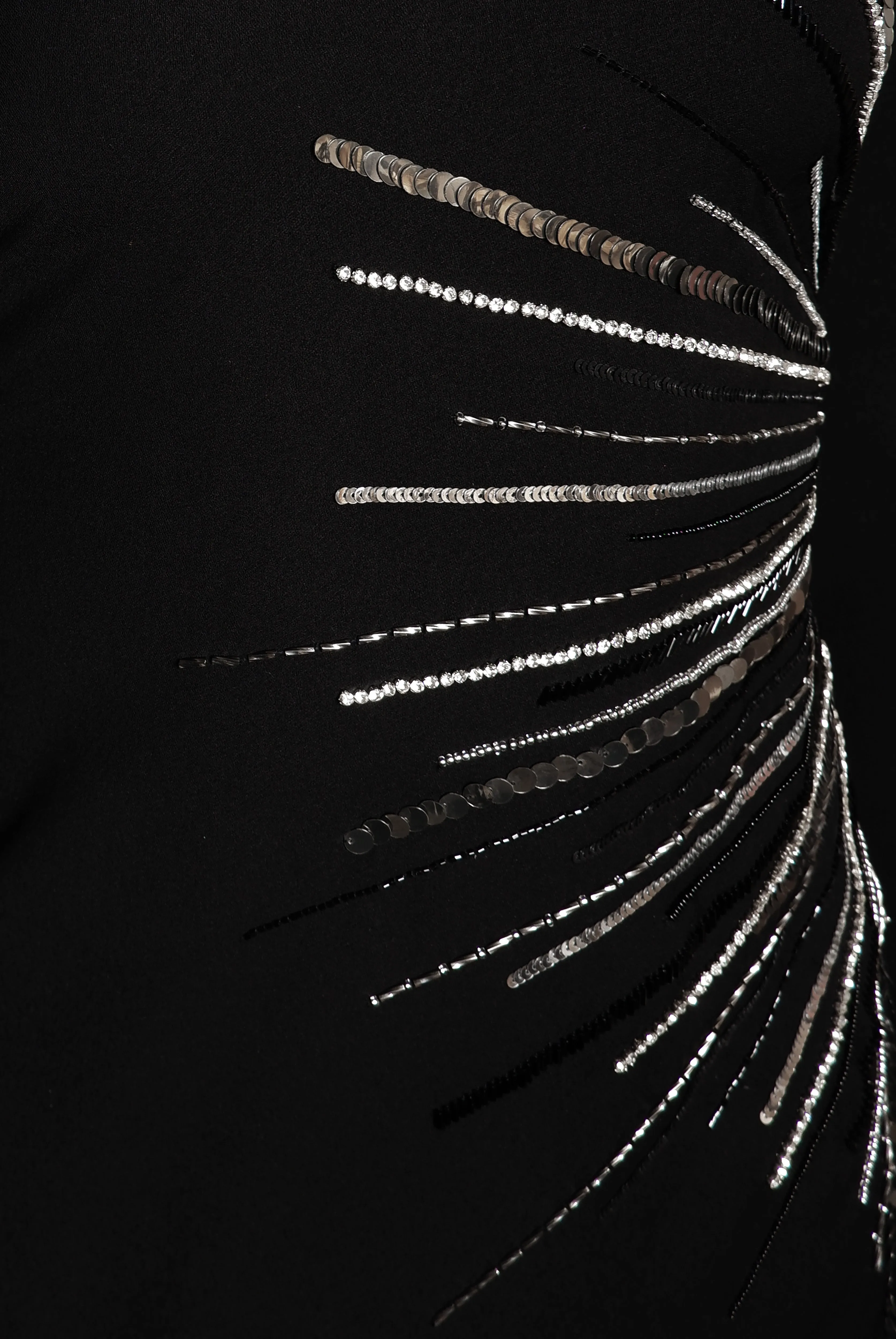 BEADED JEWEL NECK DRESS WITH LONG SLEEVES sold by Naeem Khan product image thumbnail 3