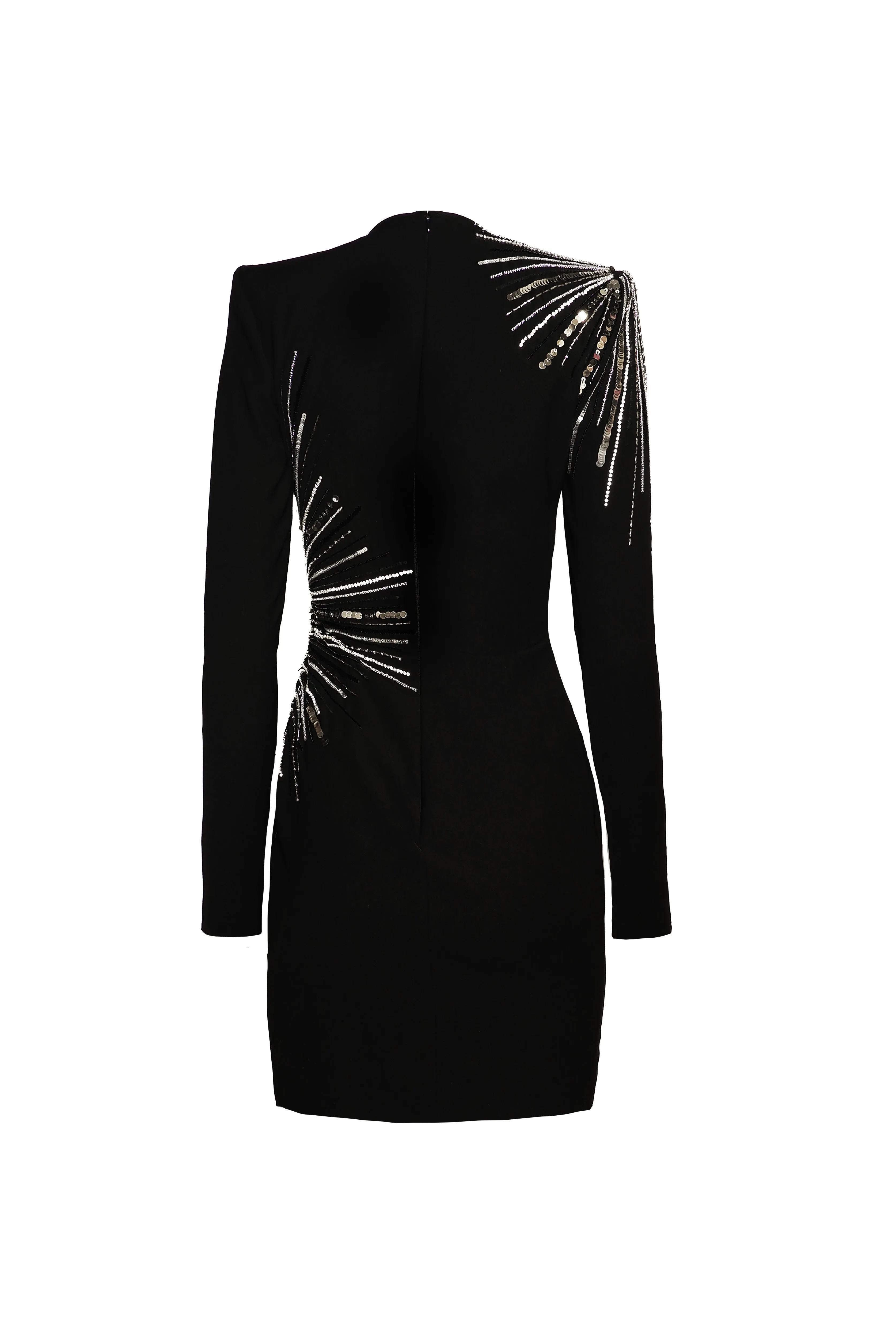 BEADED JEWEL NECK DRESS WITH LONG SLEEVES sold by Naeem Khan product image thumbnail 2