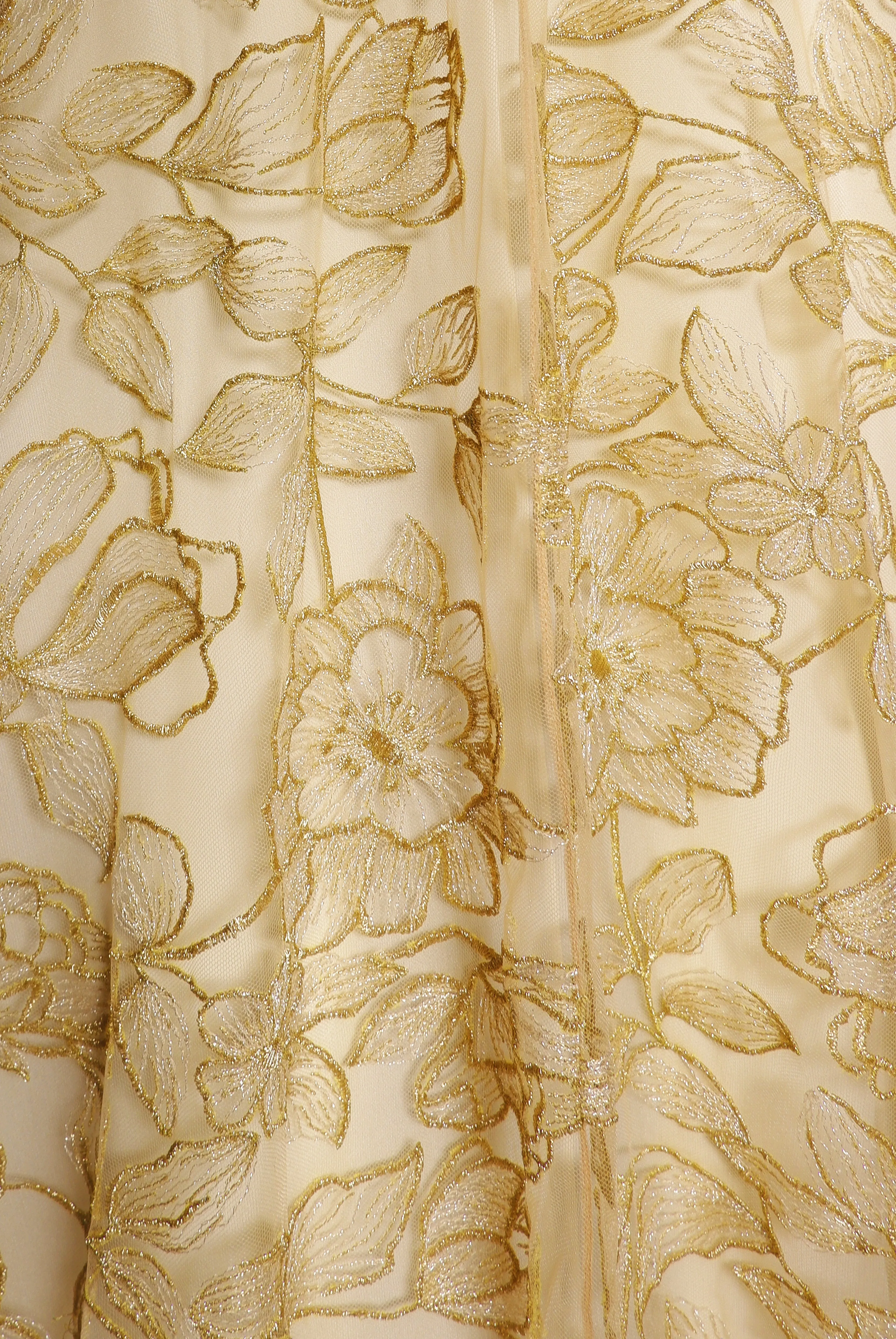 LACE JEWEL NECK FULL SKIRT GOWN sold by Naeem Khan product image thumbnail 3