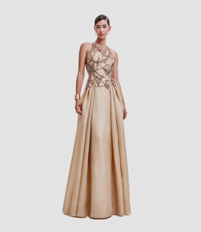BEADED JEWEL NECK BALL GOWN sold by Naeem Khan