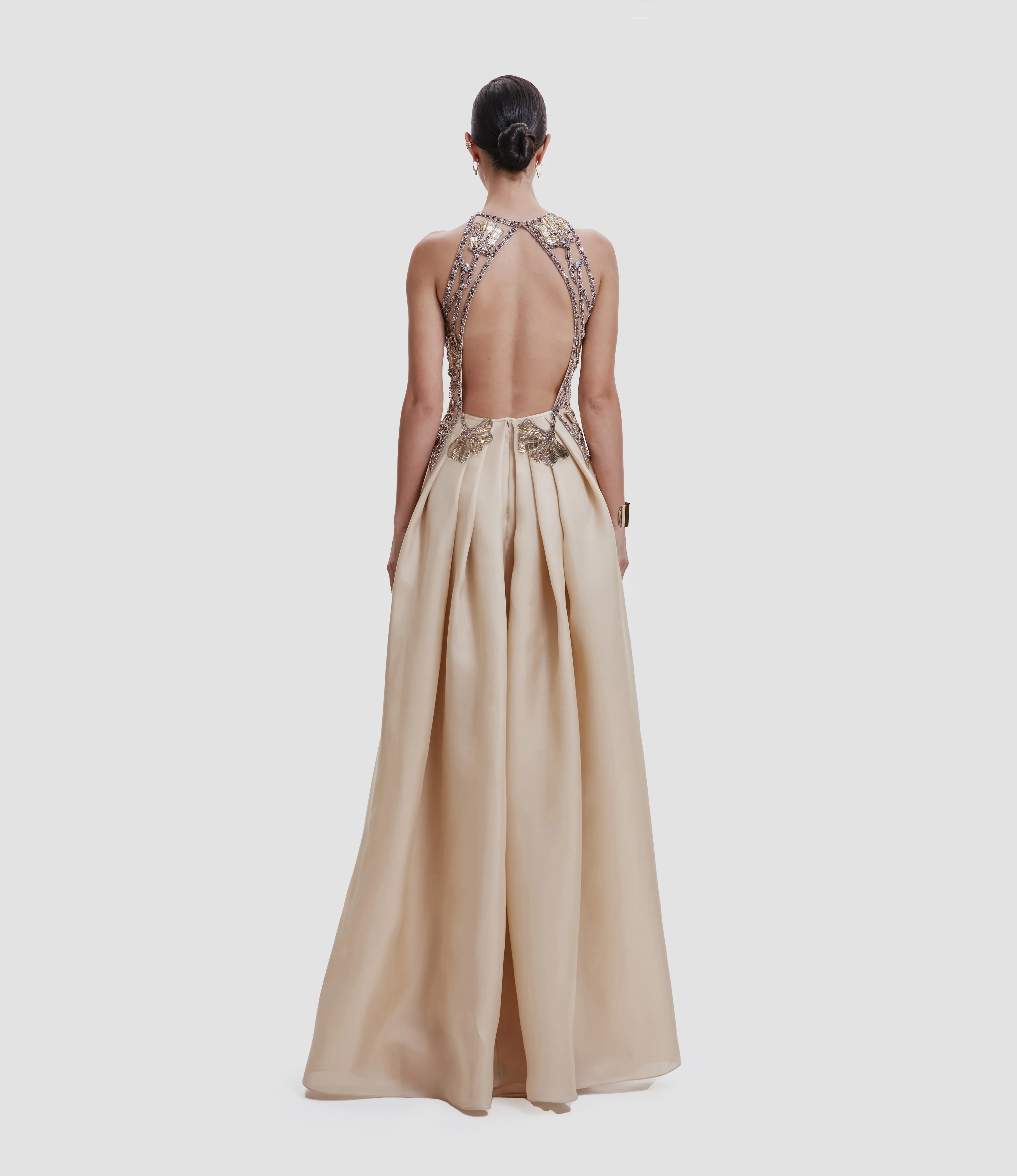 BEADED JEWEL NECK BALL GOWN sold by Naeem Khan product image thumbnail 2