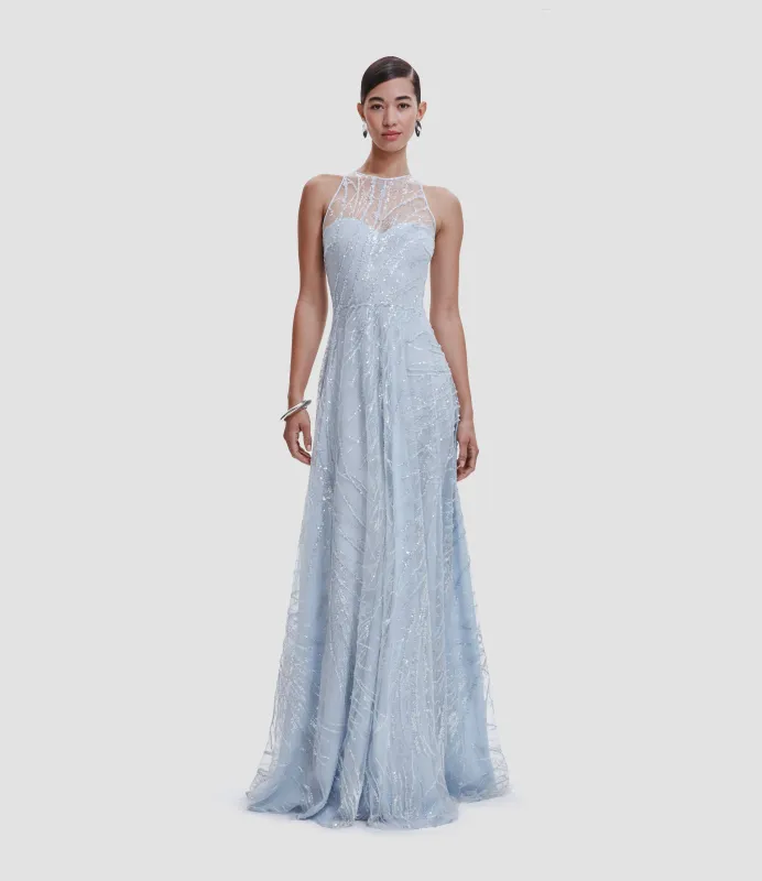EMBELLISHED HALTER GOWN sold by Naeem Khan