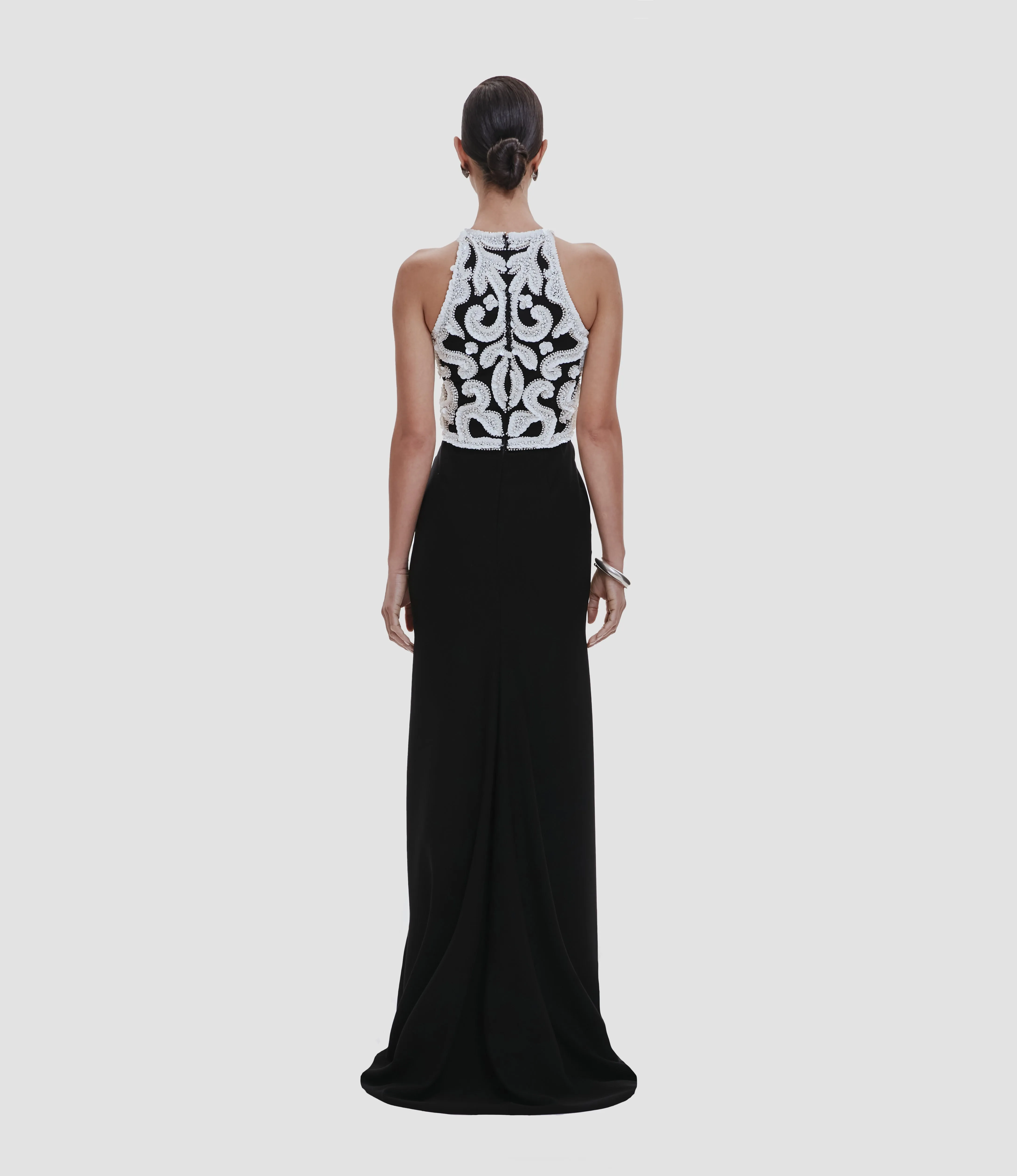 EMBELLISHED BODICE SLEEVELESS COLUMN GOWN sold by Naeem Khan product image thumbnail 2