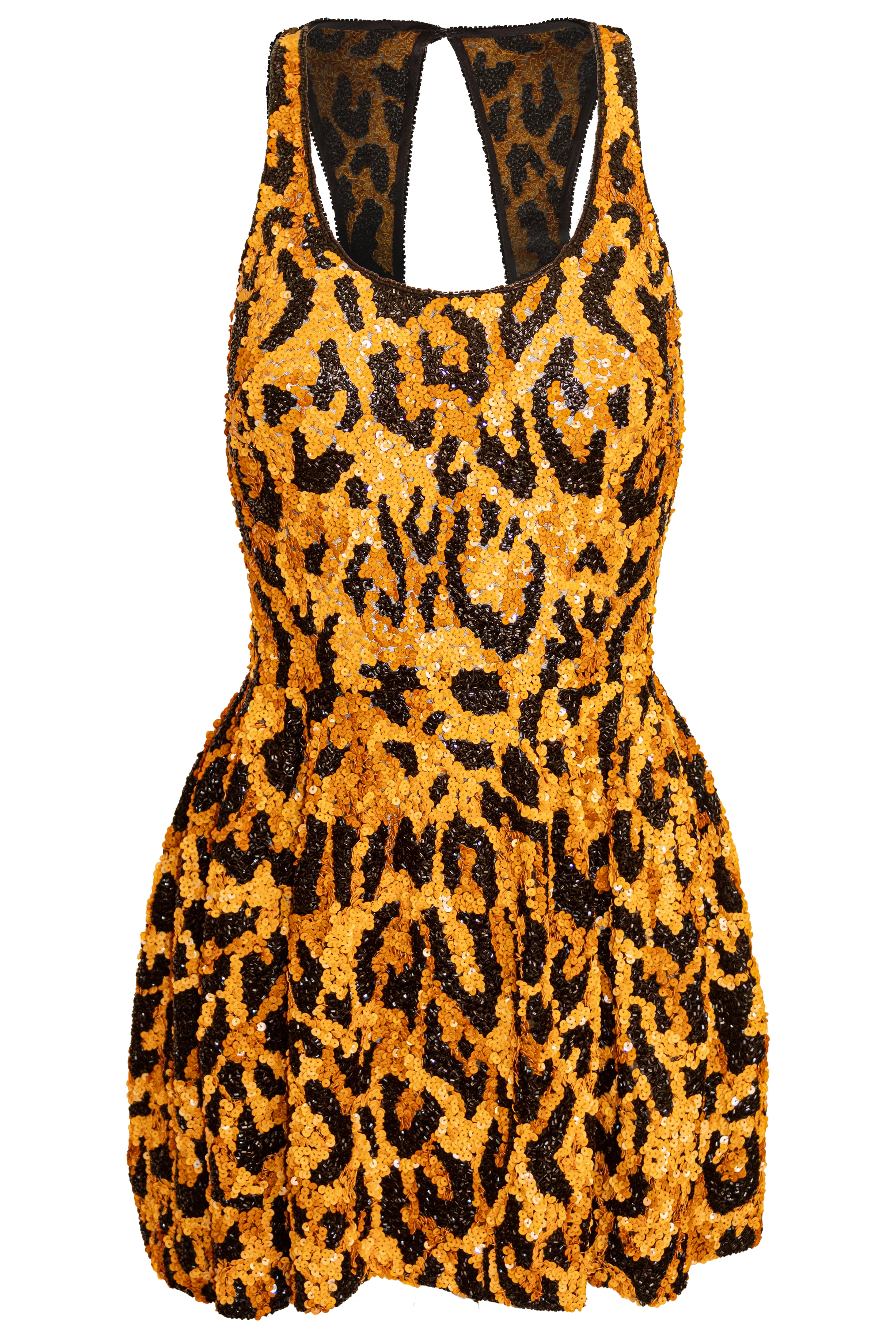 LEOPARD EMBROIDERED SCOOP NECK DRESS sold by Naeem Khan product image thumbnail 3