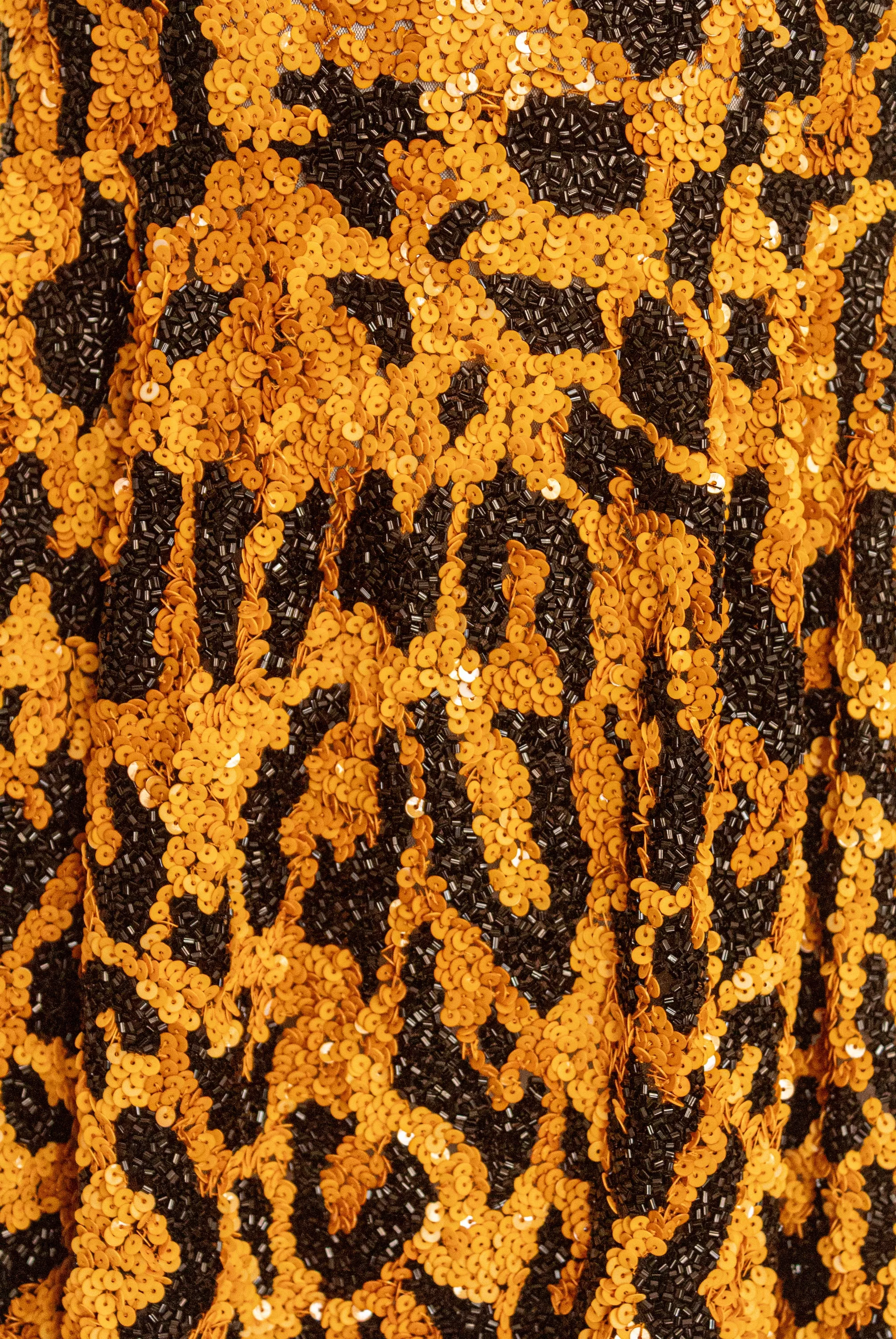 LEOPARD EMBROIDERED SCOOP NECK DRESS sold by Naeem Khan product image thumbnail 5