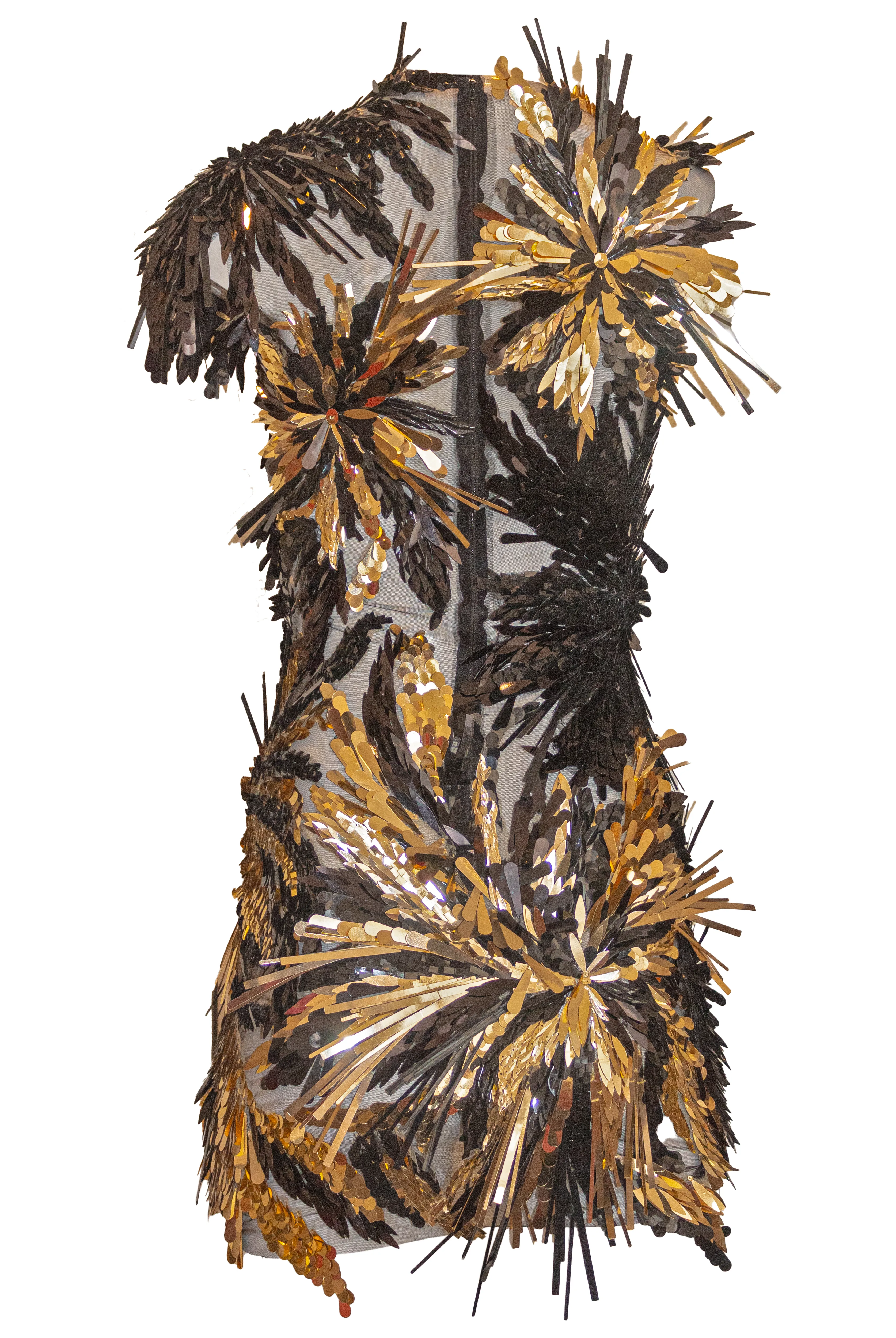 BEADED THREE DIMENSIONAL COCKTAIL DRESS sold by Naeem Khan product image thumbnail 4