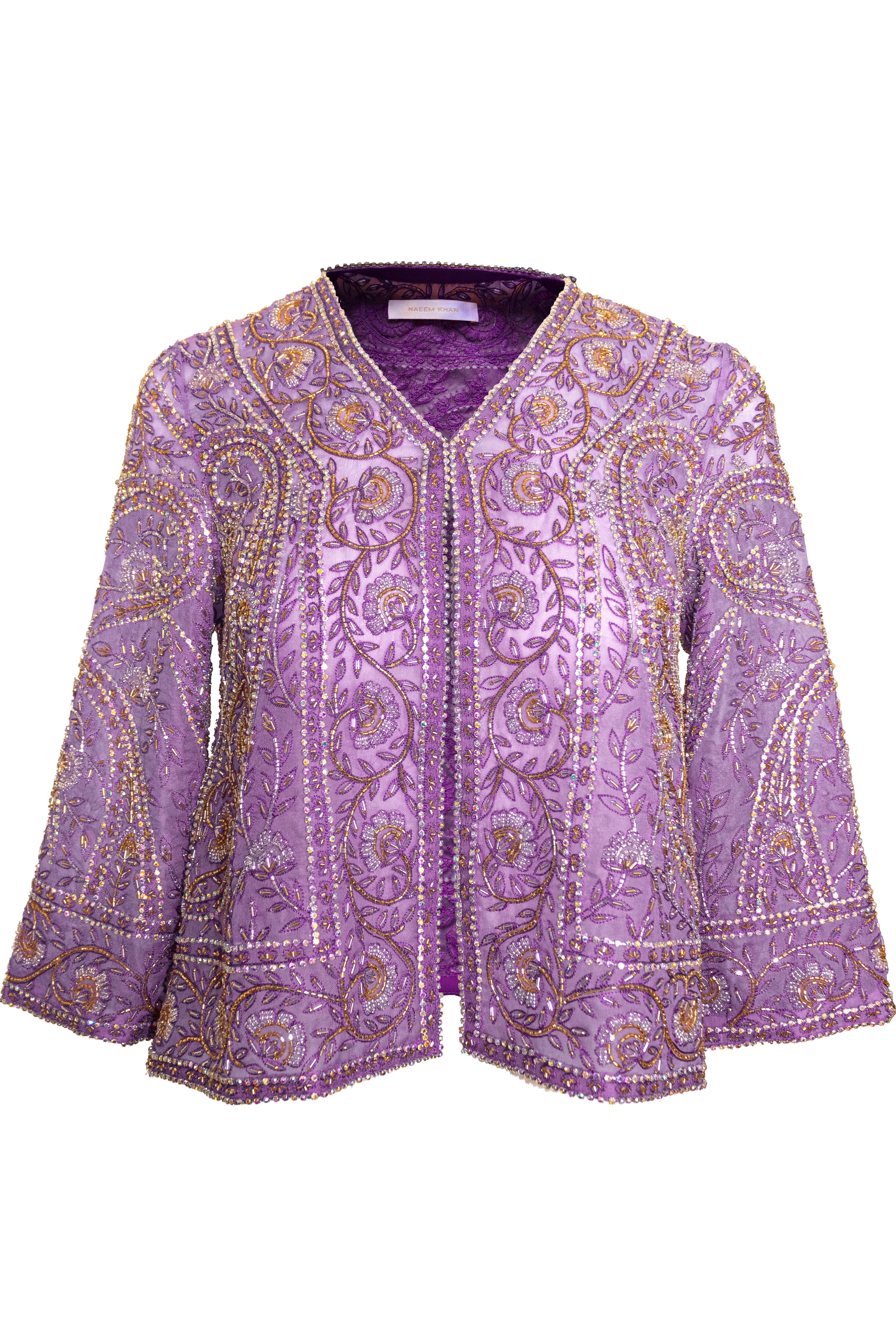 BEADED SWING JACKET sold by Naeem Khan product image thumbnail 3