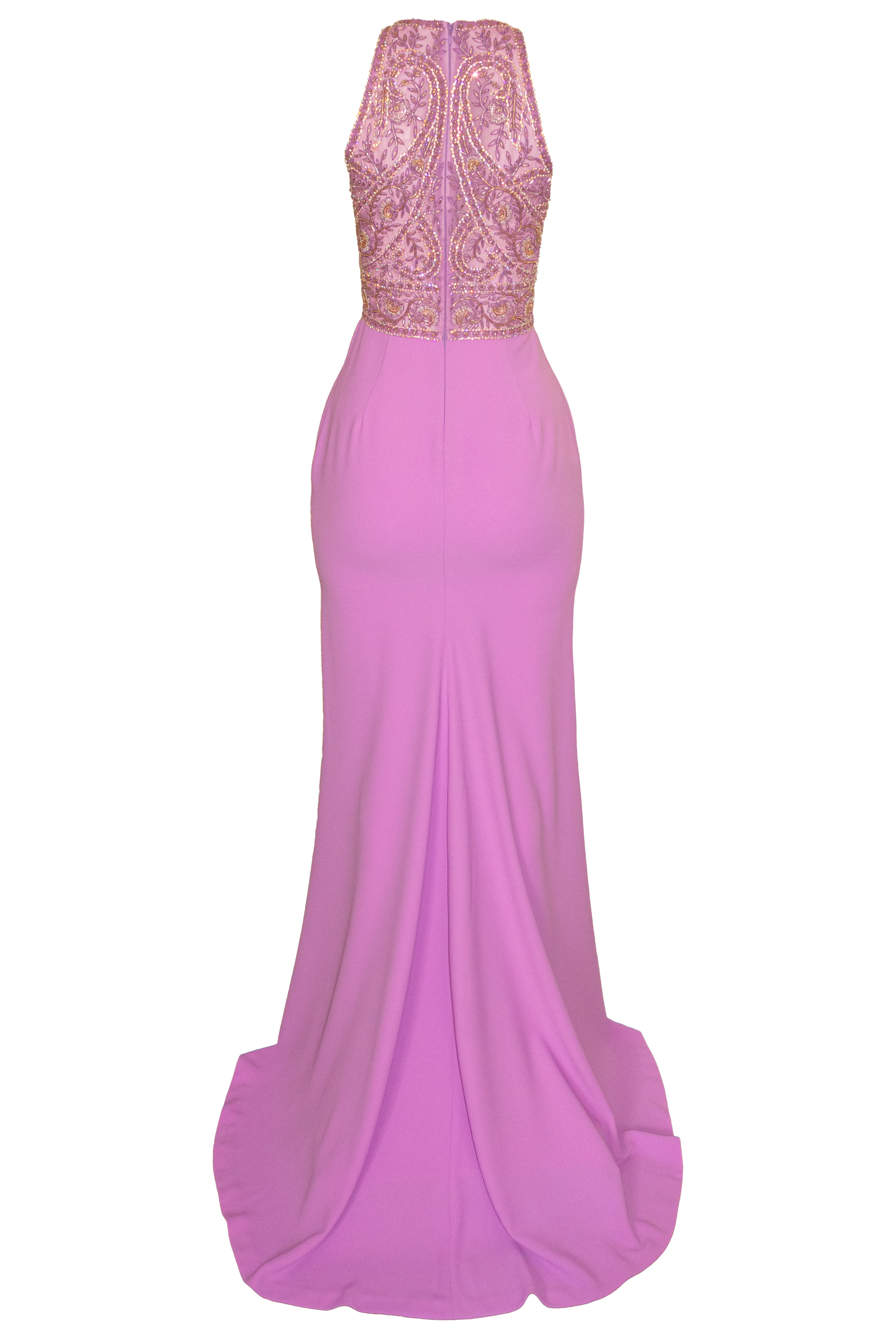 BEADED HALTER GOWN WITH CREPE SKIRT sold by Naeem Khan product image thumbnail 4